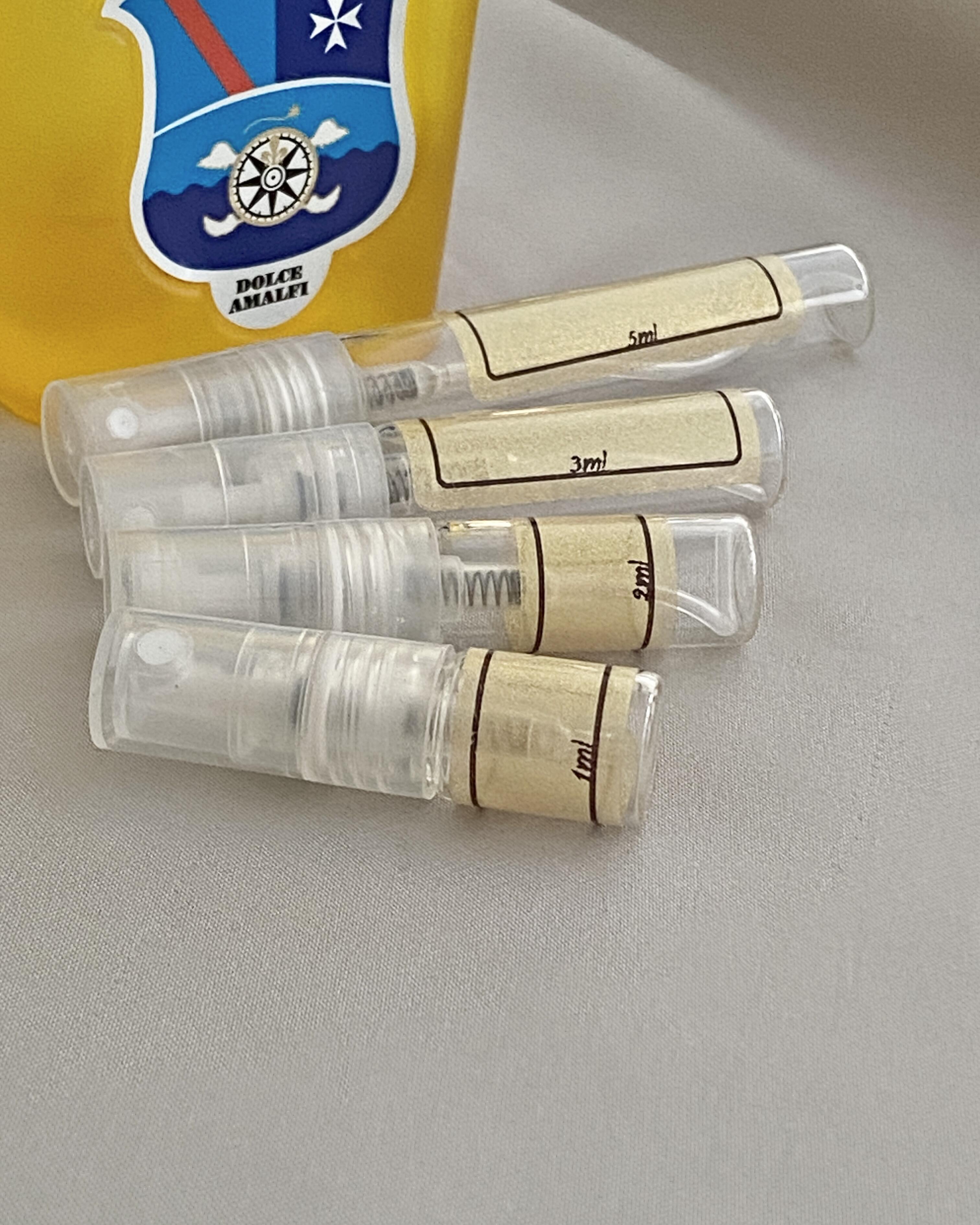 Xerjoff Dolce Amalfi and sample bottles