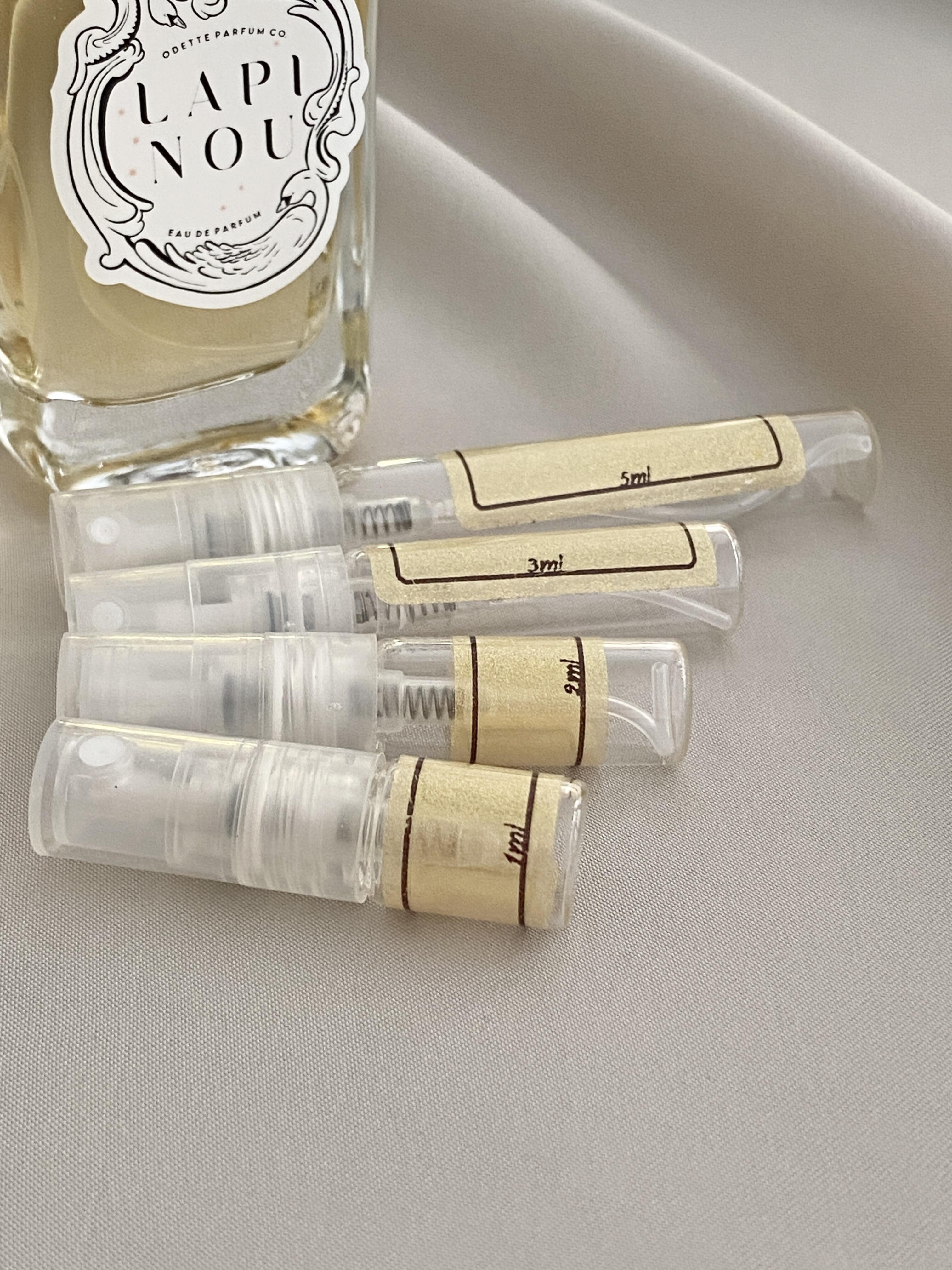 Odette Parfum Co Lapinou and sample bottles