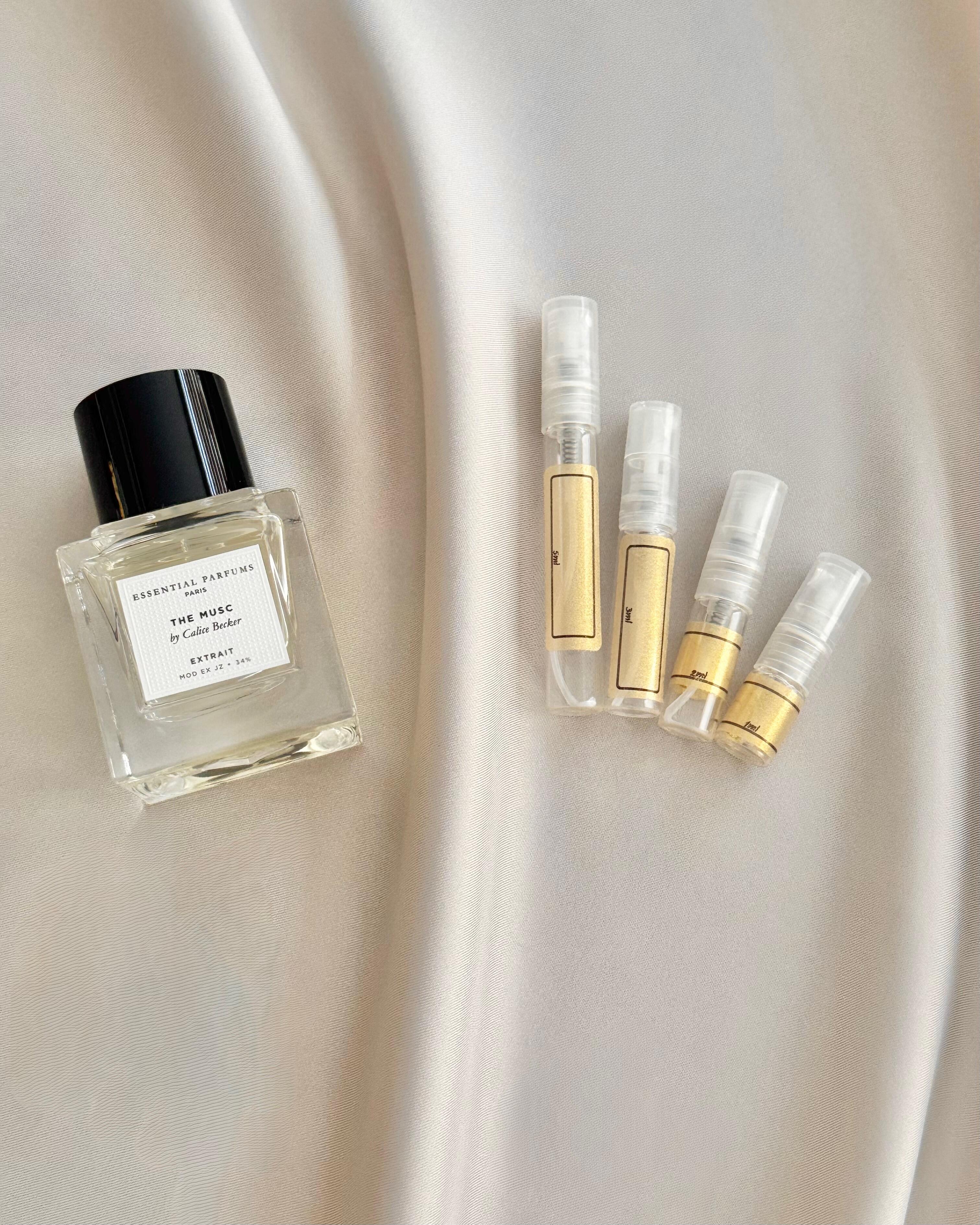 Essential Parfums The Musc Extrait with sample bottles