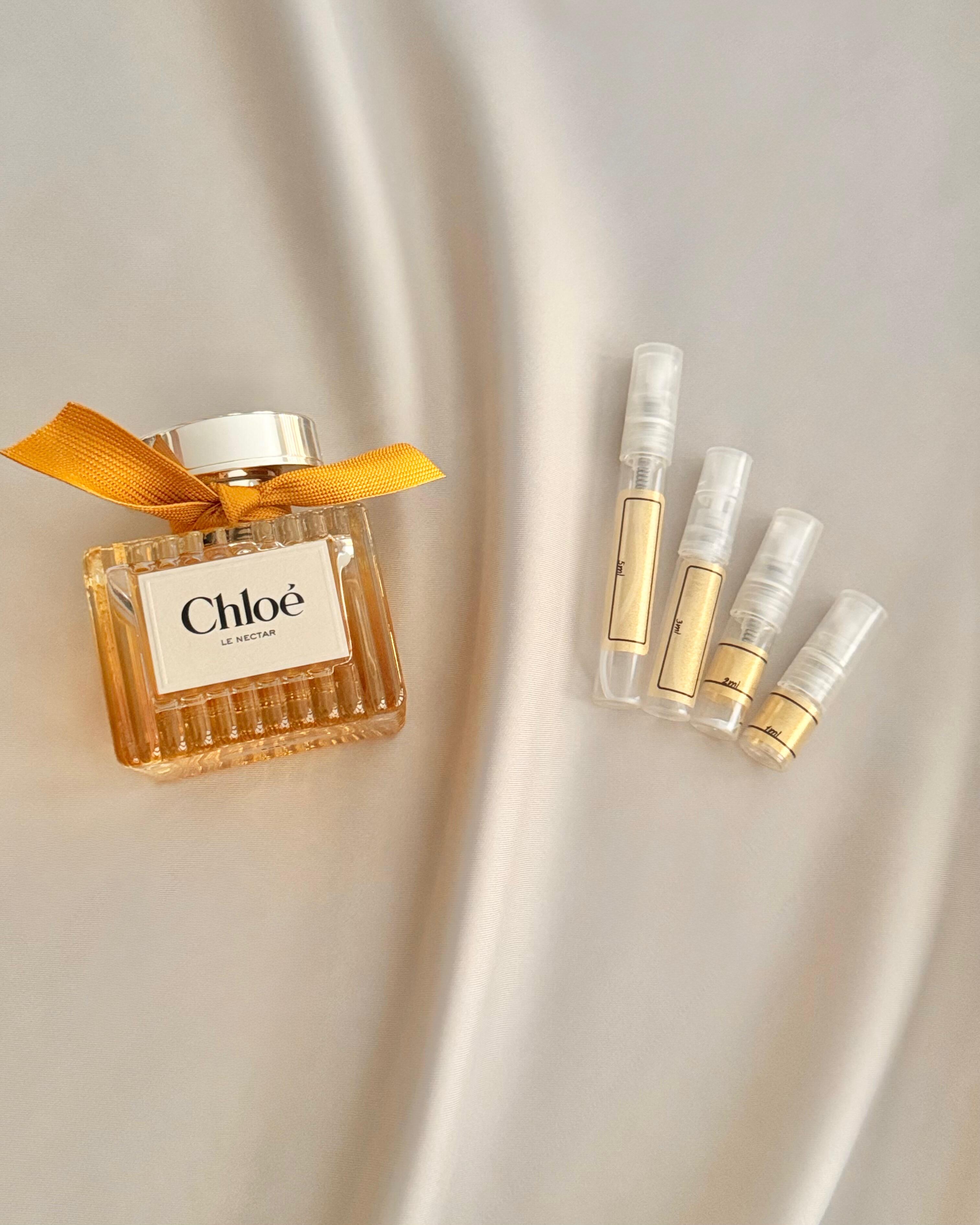 Chloe Chloe le Nectar with sample bottles