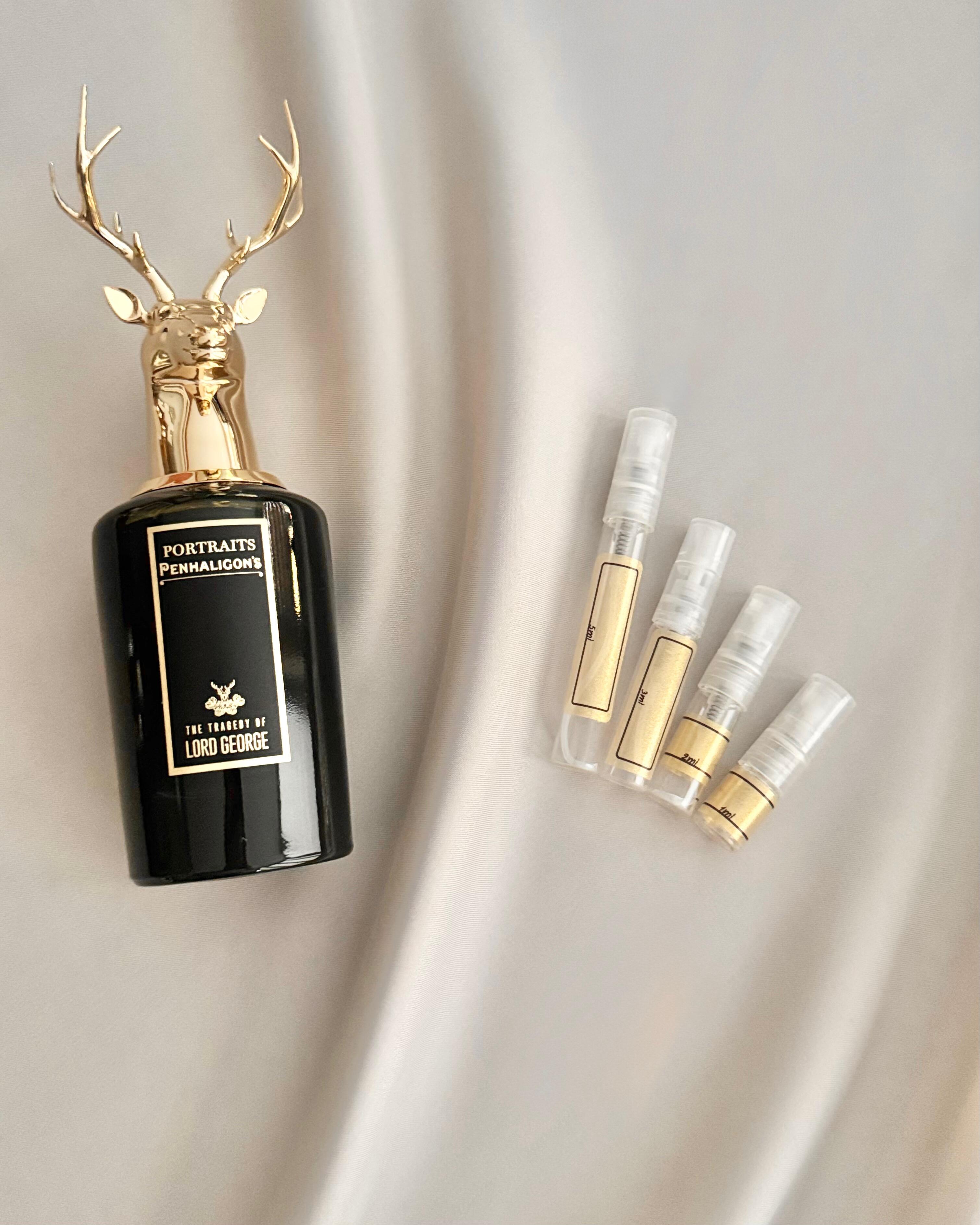 Penhaligons The Tragedy of Lord George Intense with sample bottles