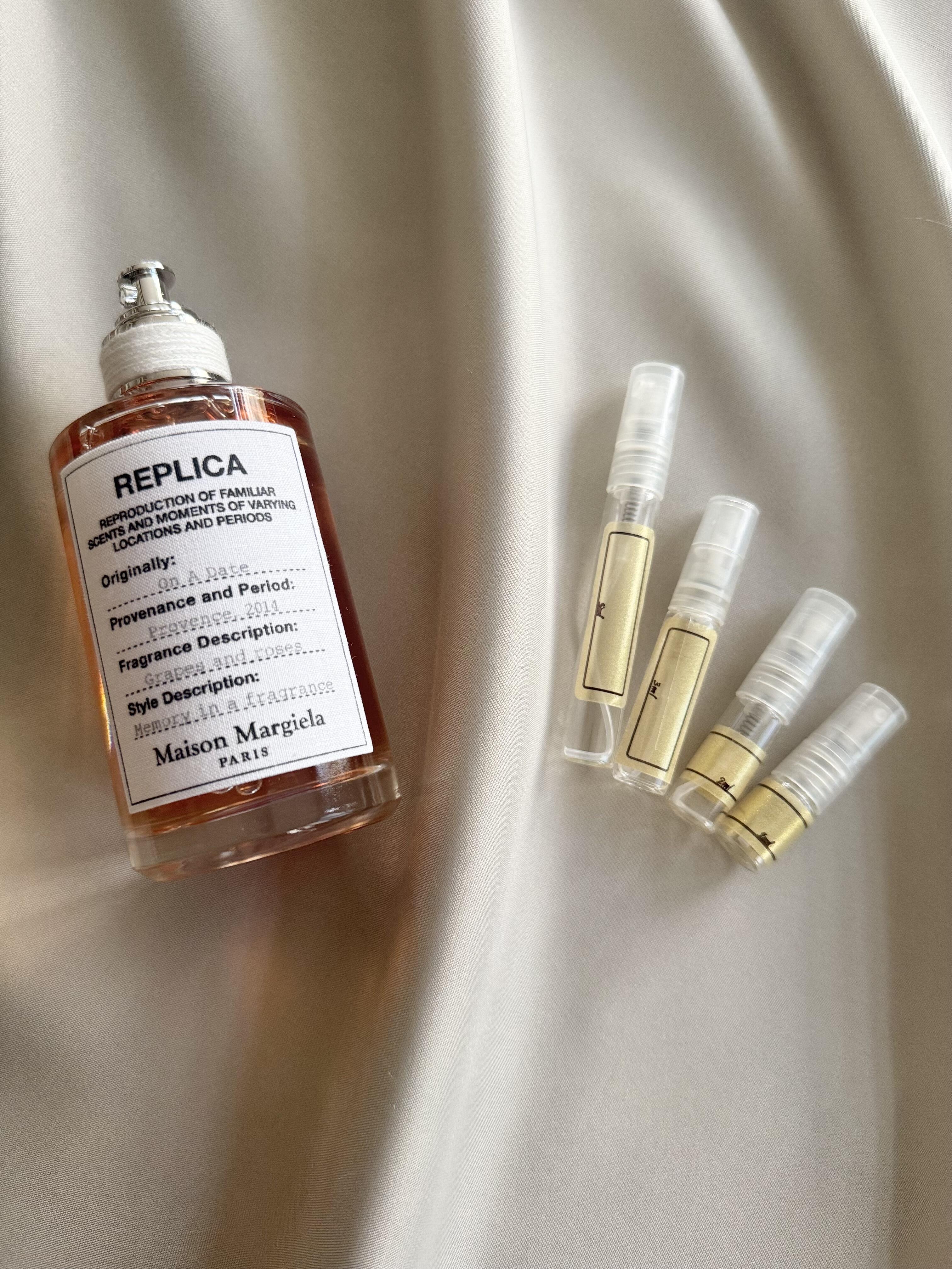 Maison Margiela On a Date perfume with sample bottles