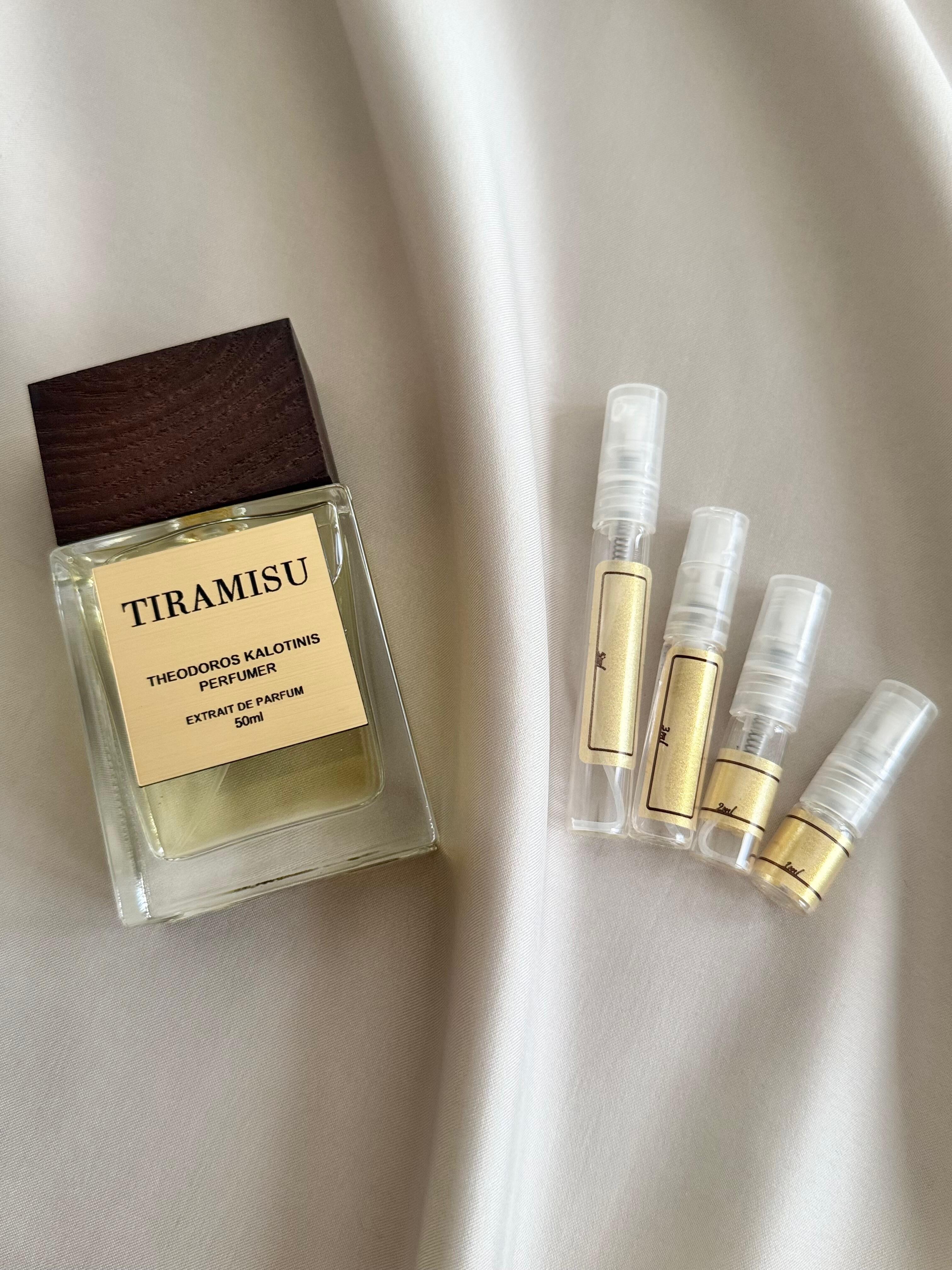 Theodoros Kalotinis Tiramisu with sample bottles