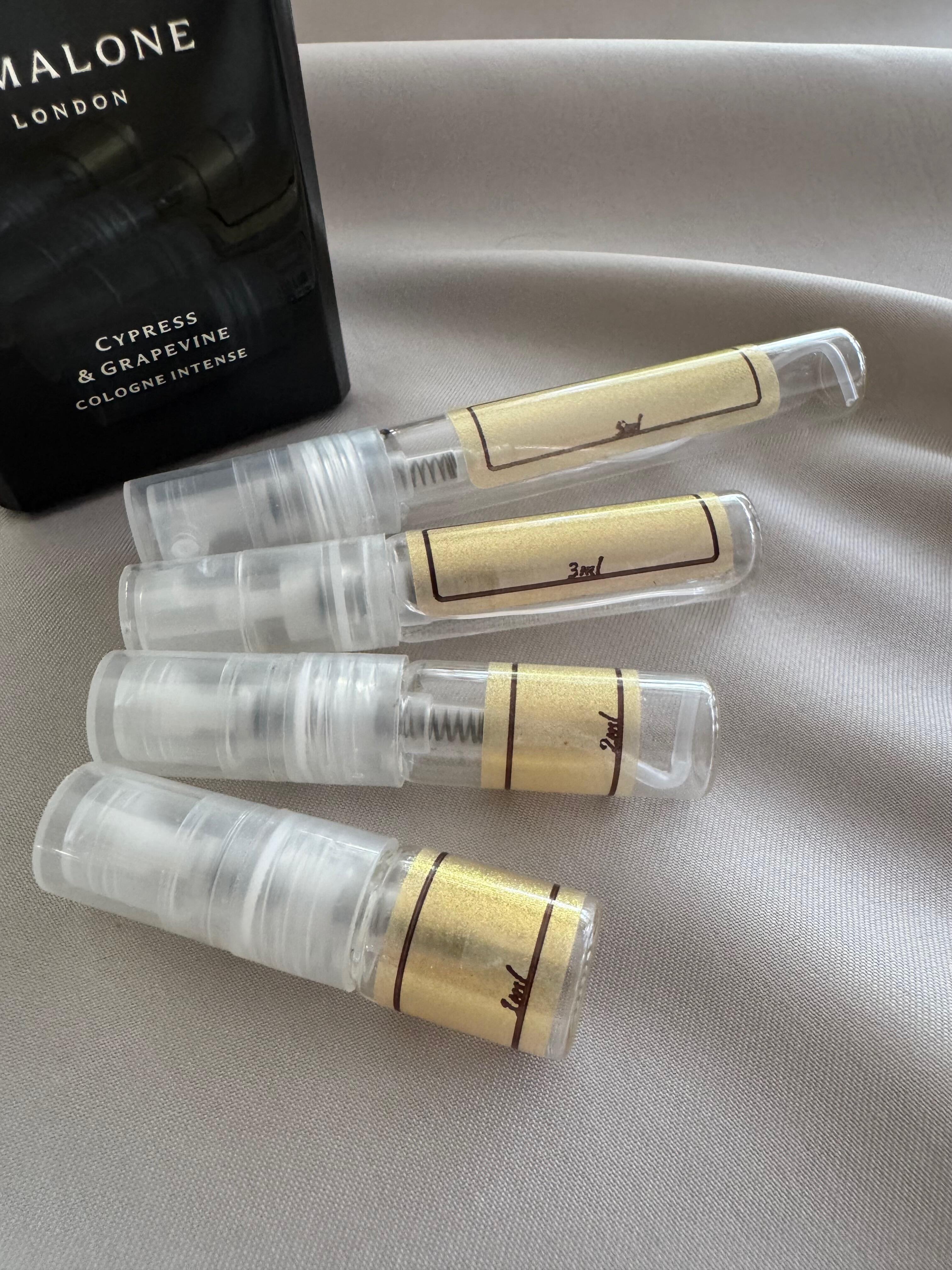 Jo Malone London Cypress and Grapevine and sample bottles