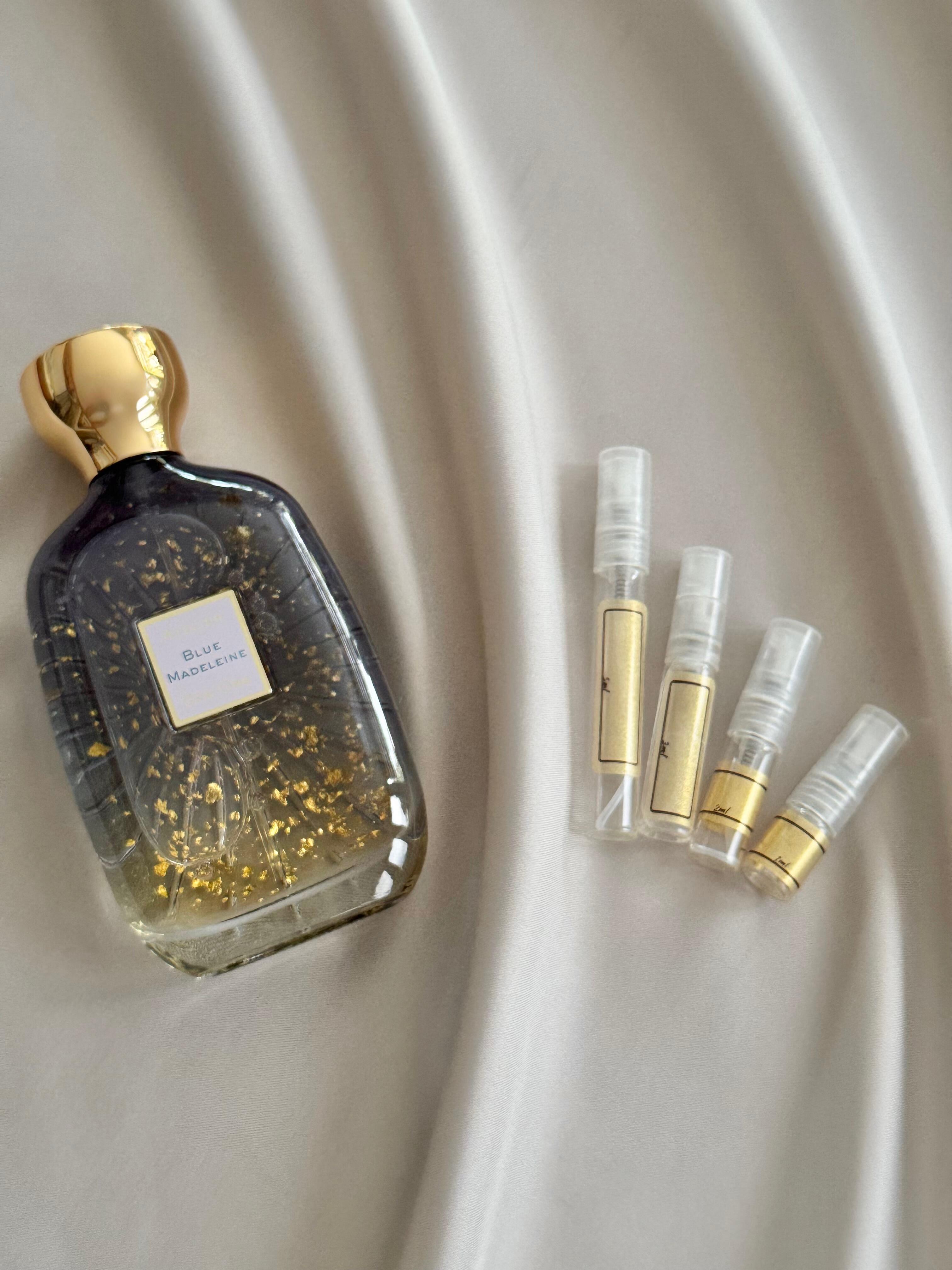 Atelier Des Ors Blue Madeleine with sample bottles