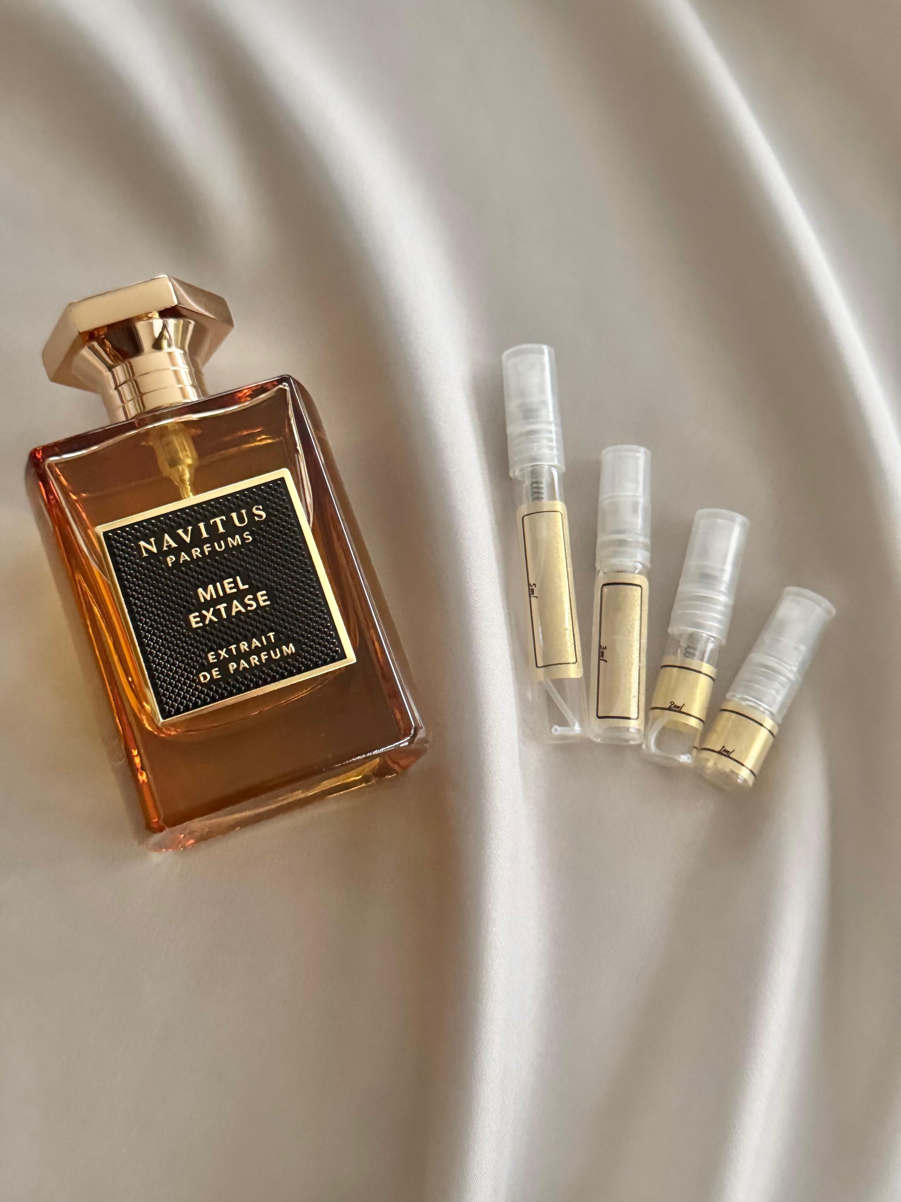Navitus Parfums Miel Extase with sample bottles