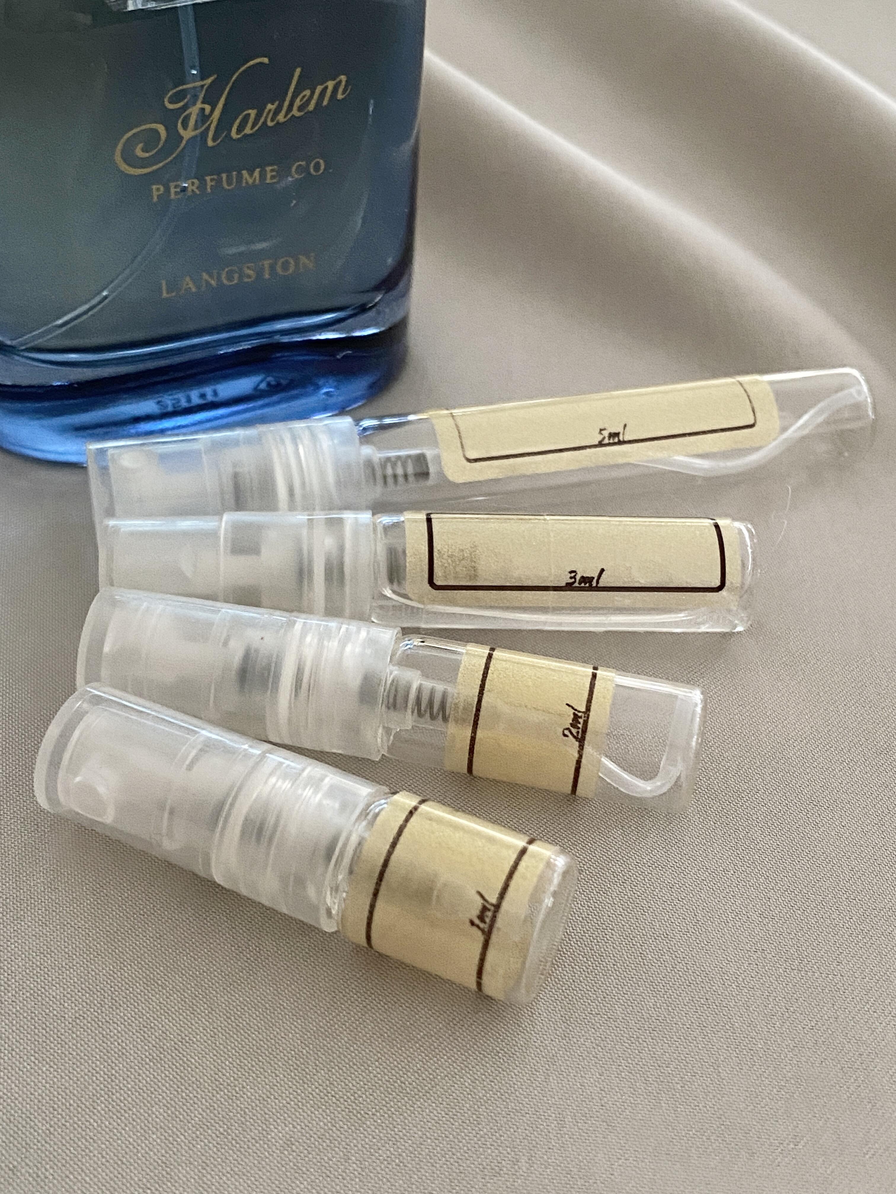 Harlem Perfume Co Langston with sample bottles