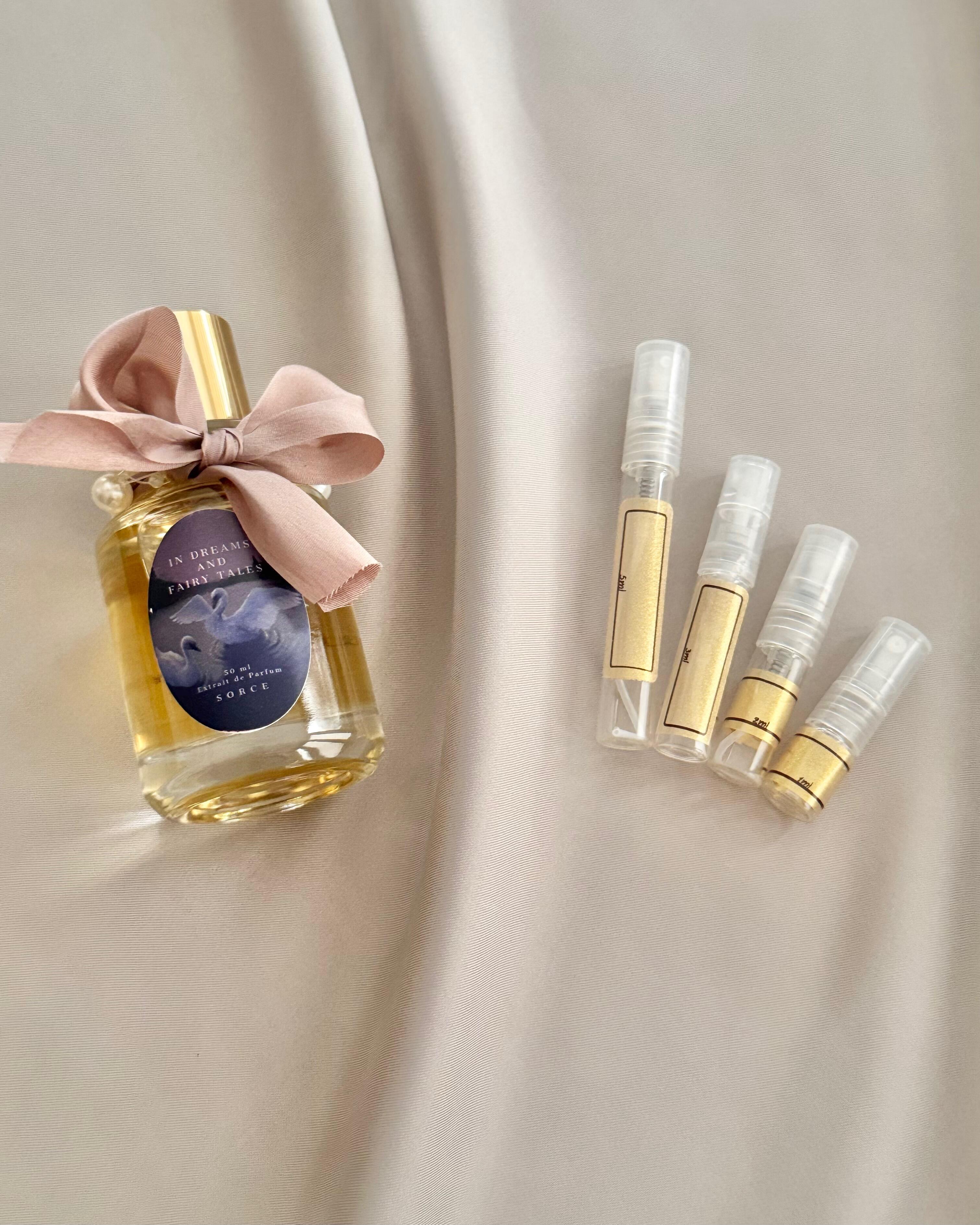 Sorce In Dreams and Fairy Tales (Blueberry) and sample bottles