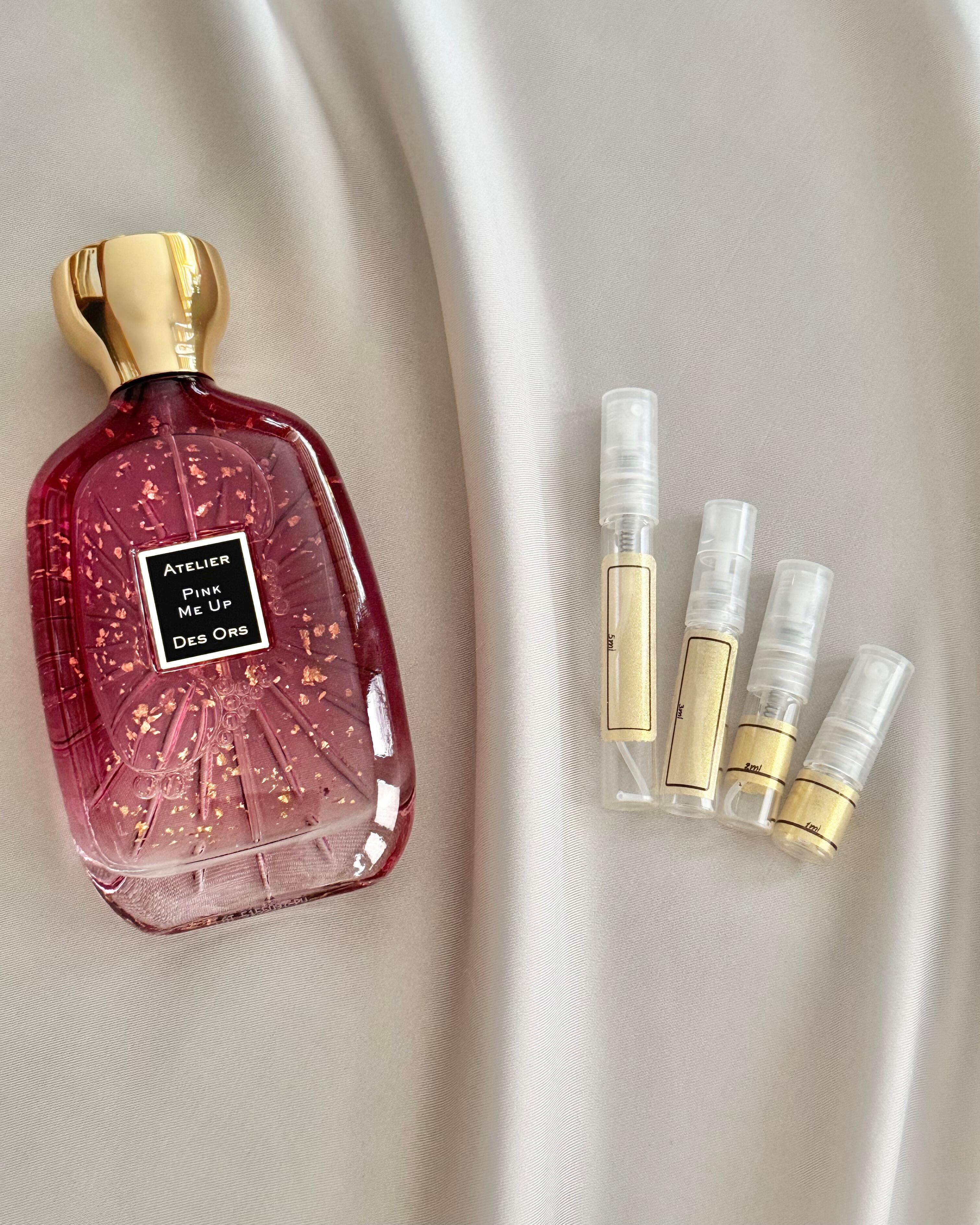 Atelier Des Ors Pink Me Up with sample bottles