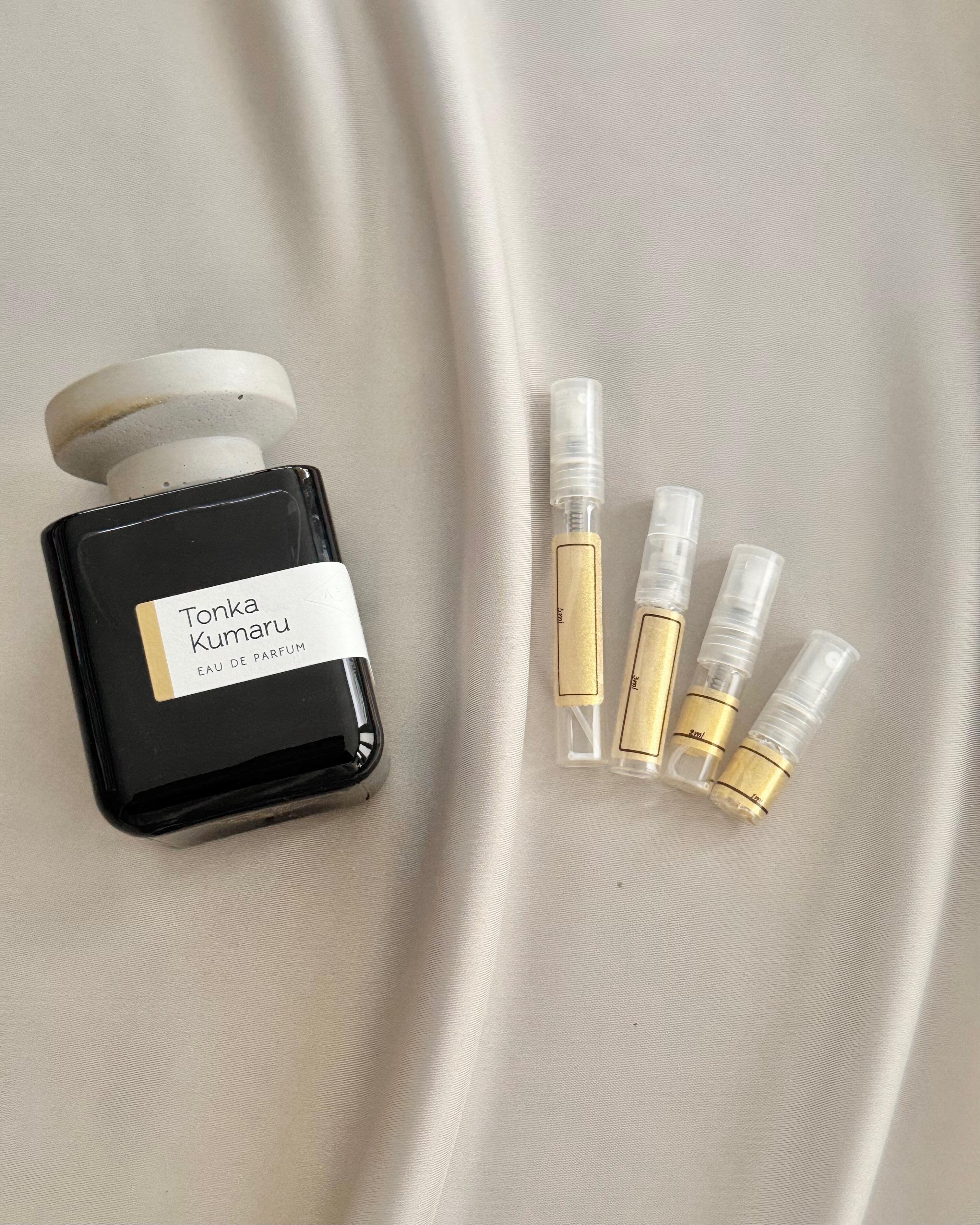 Atelier Materi Tonka Kumaru with sample bottles