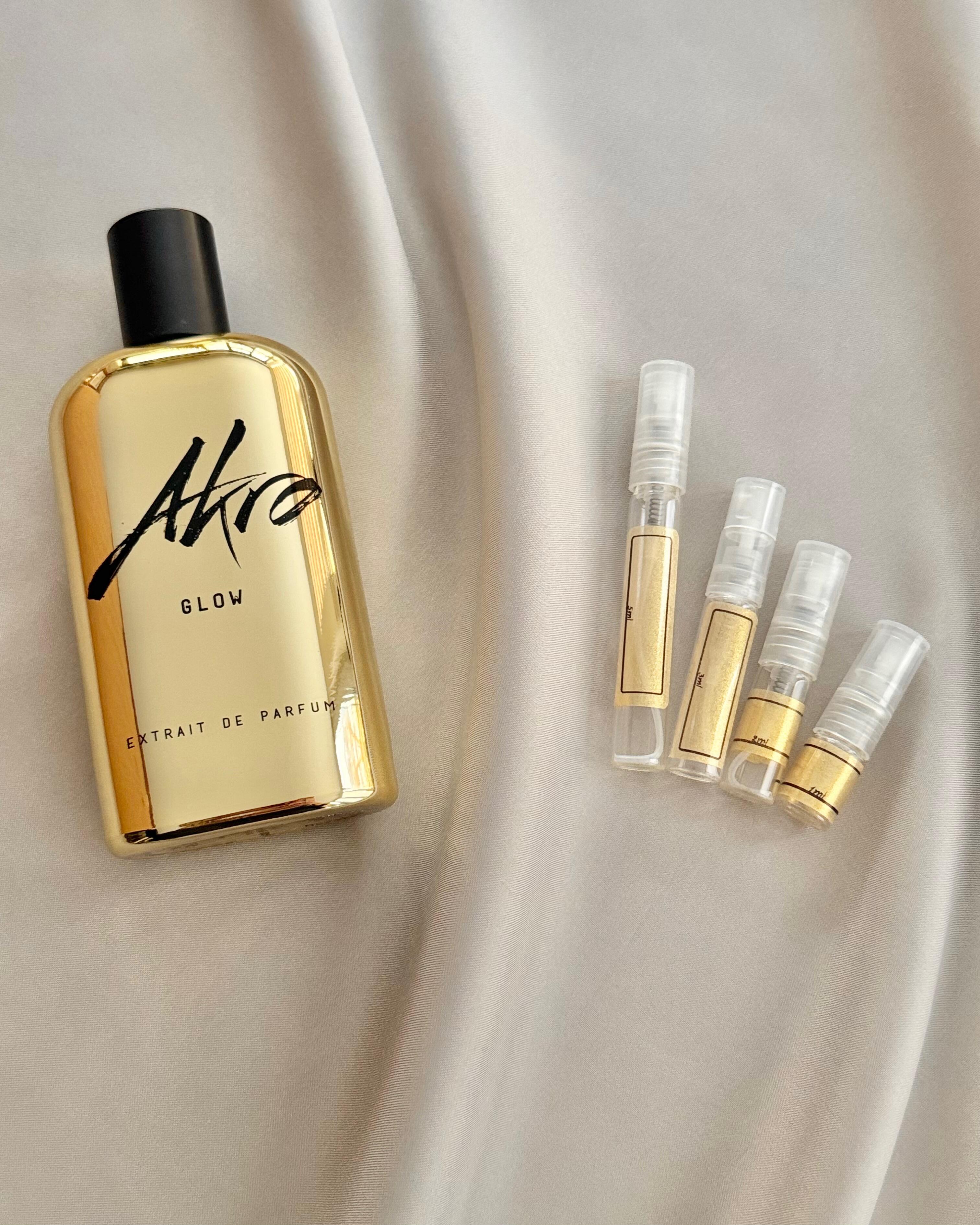 Akro Glow with sample bottles