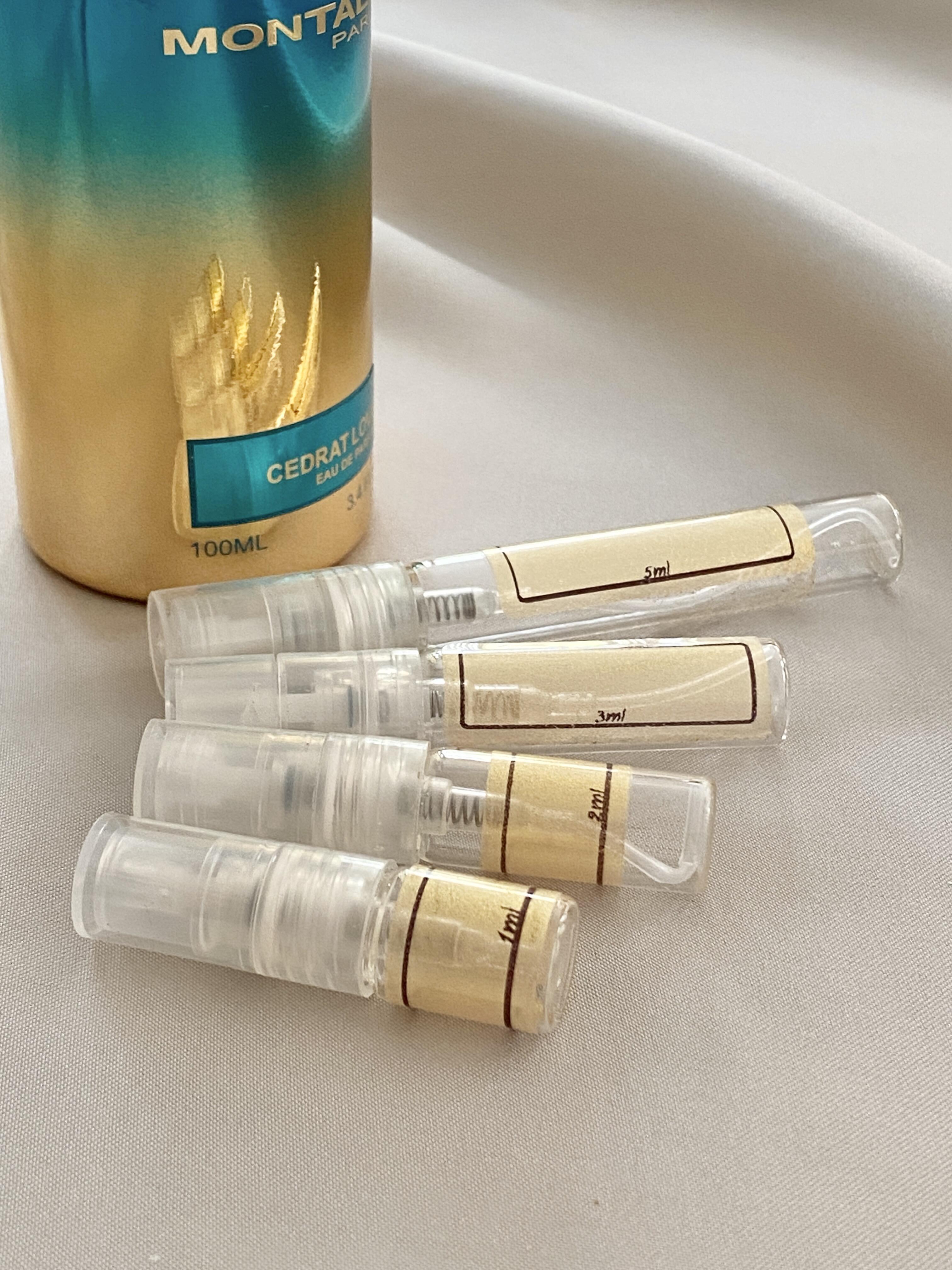 Montale Cedrat Lova and sample bottles