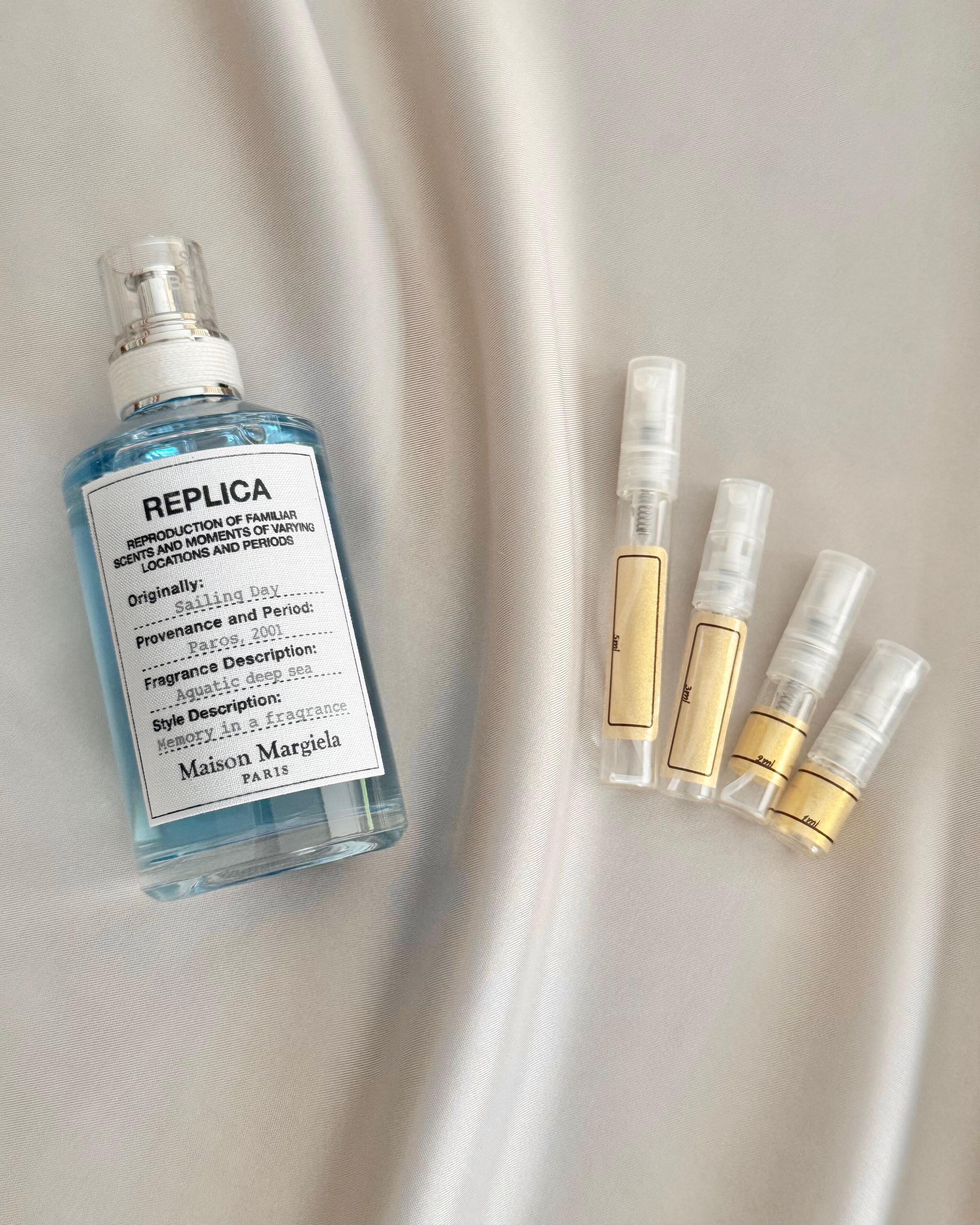 Maison Margiela Sailing Day with sample bottles