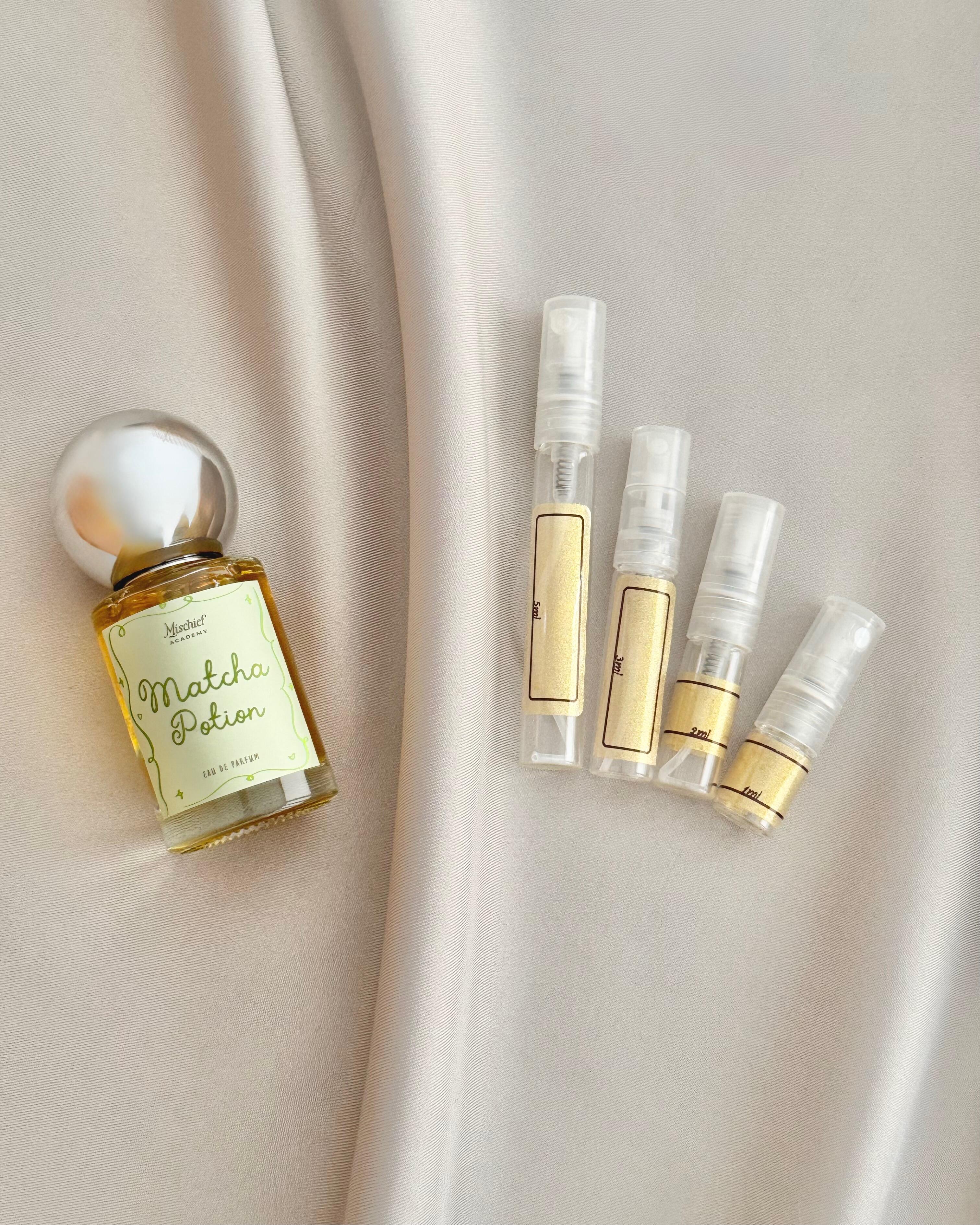 Mischief Academy Matcha Potion with sample bottles