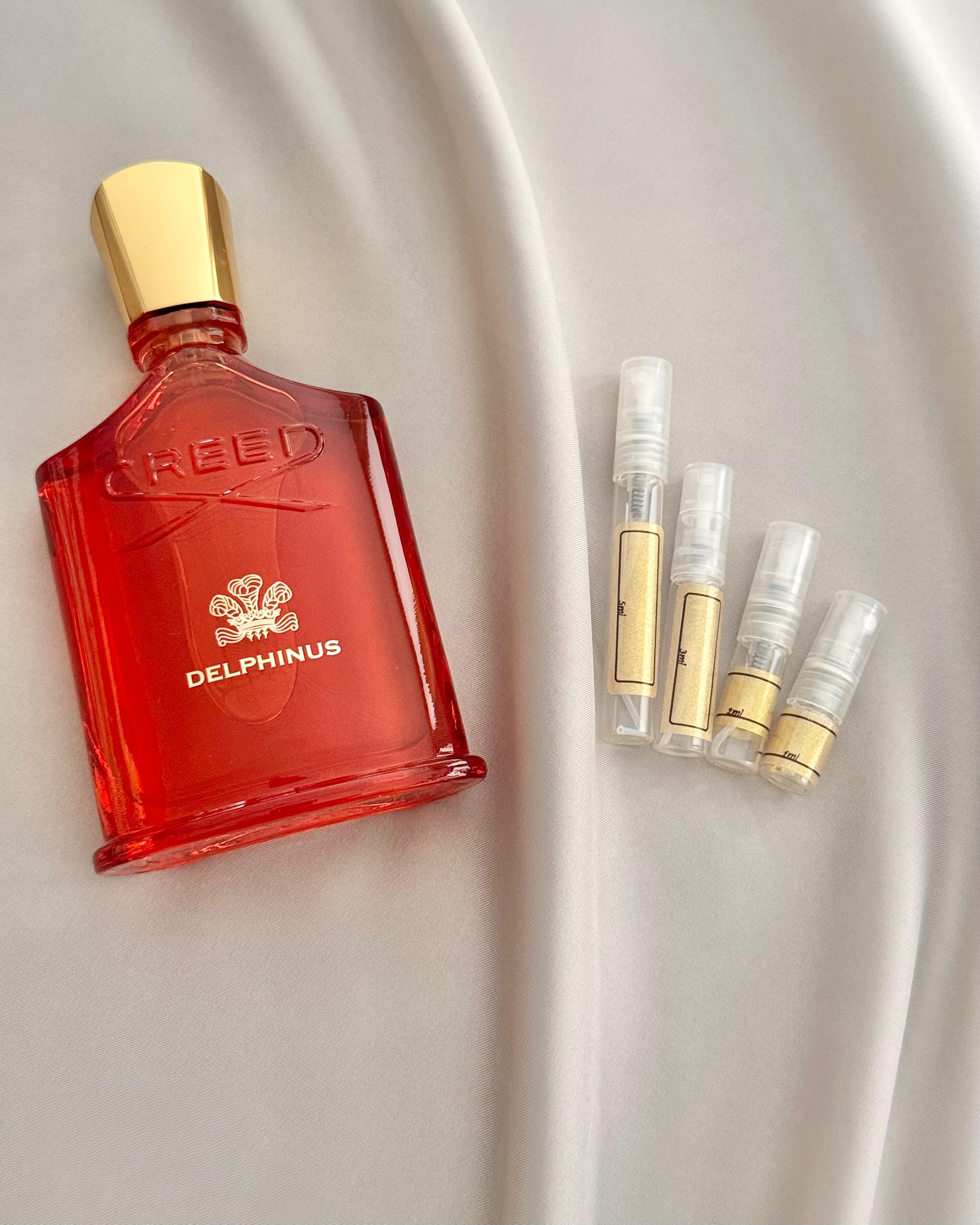 Creed Delphinus Perfume with sample bottles