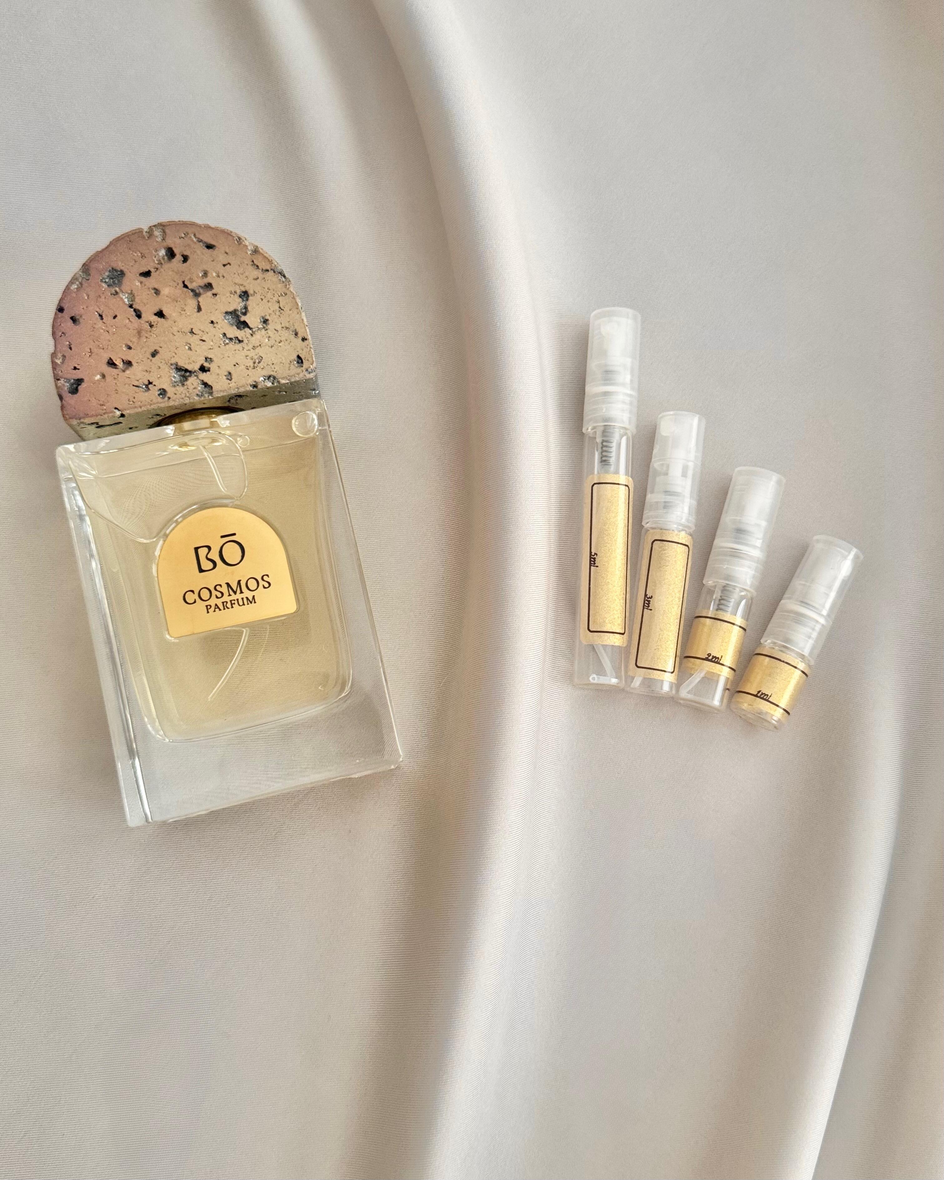 House of Bo Cosmos with sample bottles