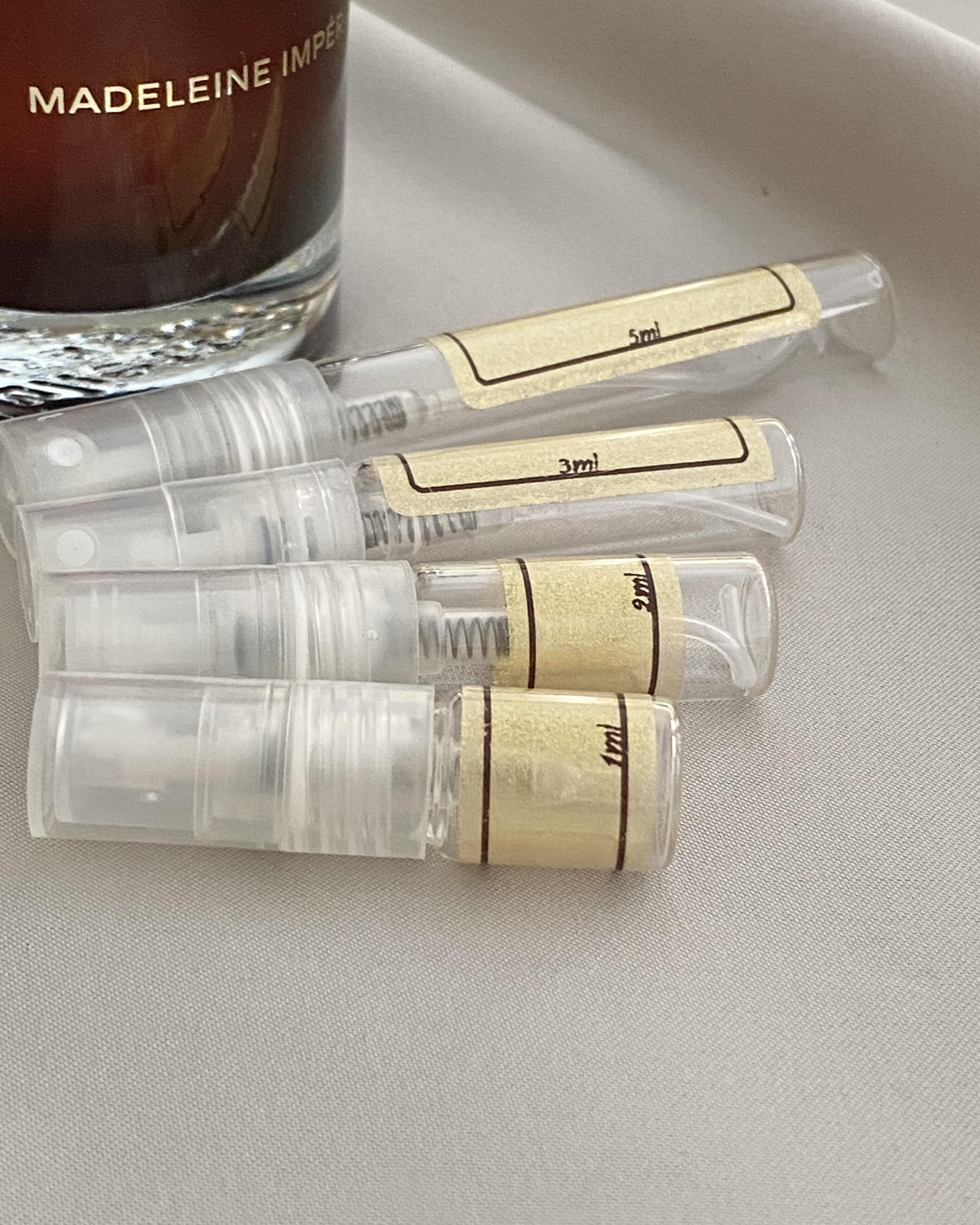 Juliette has a Gun Madeleine Imperiale and sample bottles