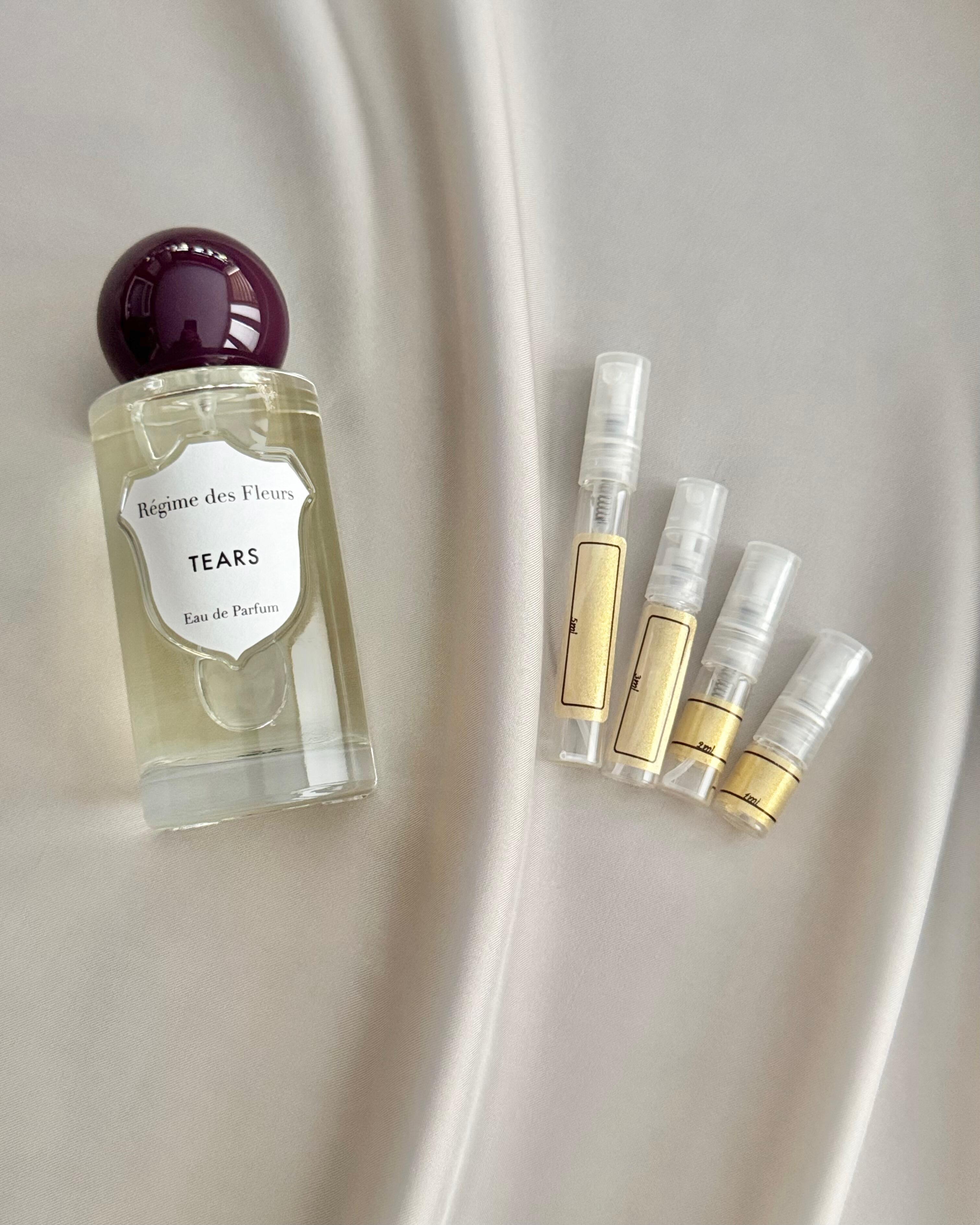 Regime Des Fleurs Tears with sample bottles