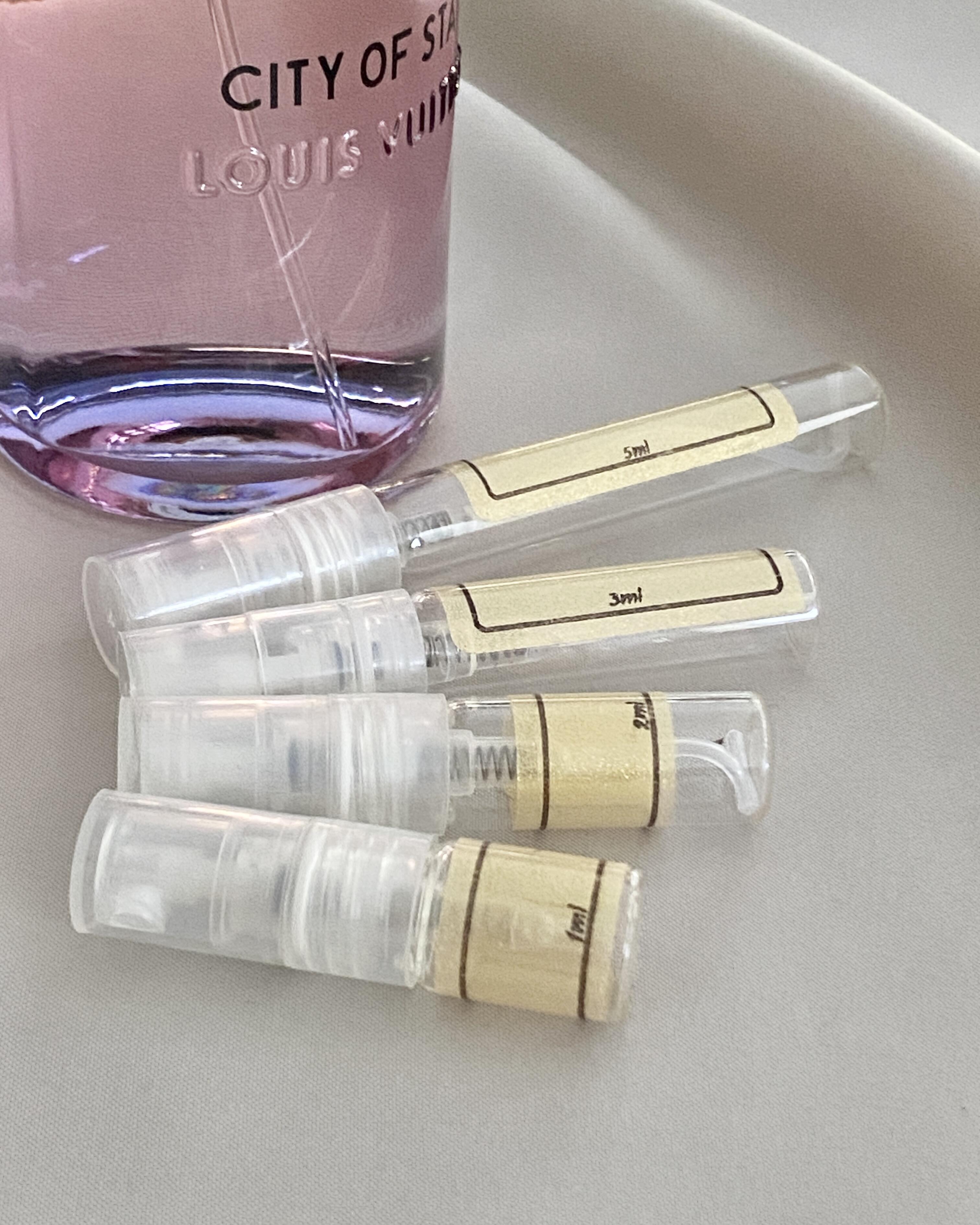 Louis Vuitton City of Star with sample bottles
