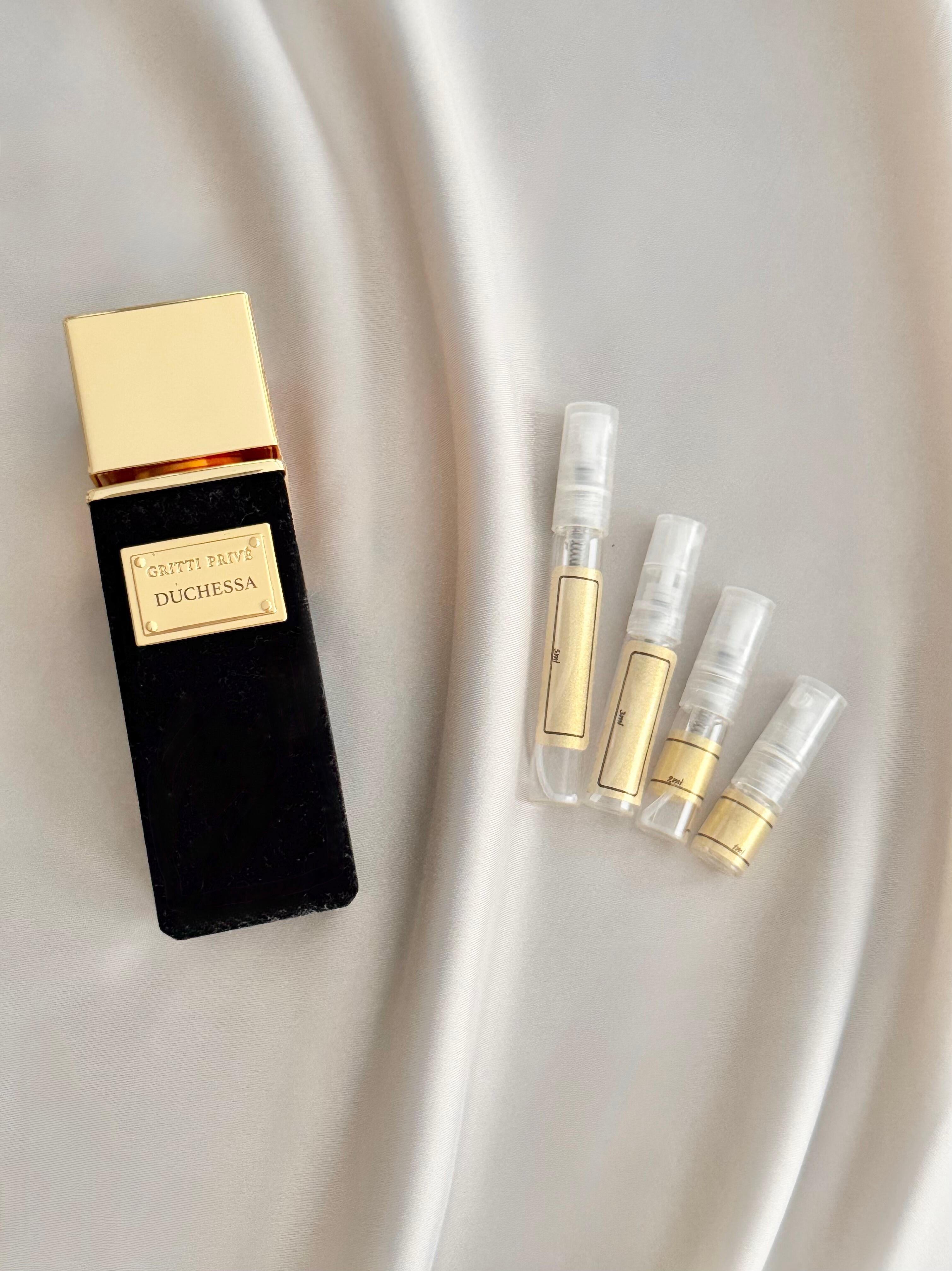 Gritti Duchessa perfume and sample bottles