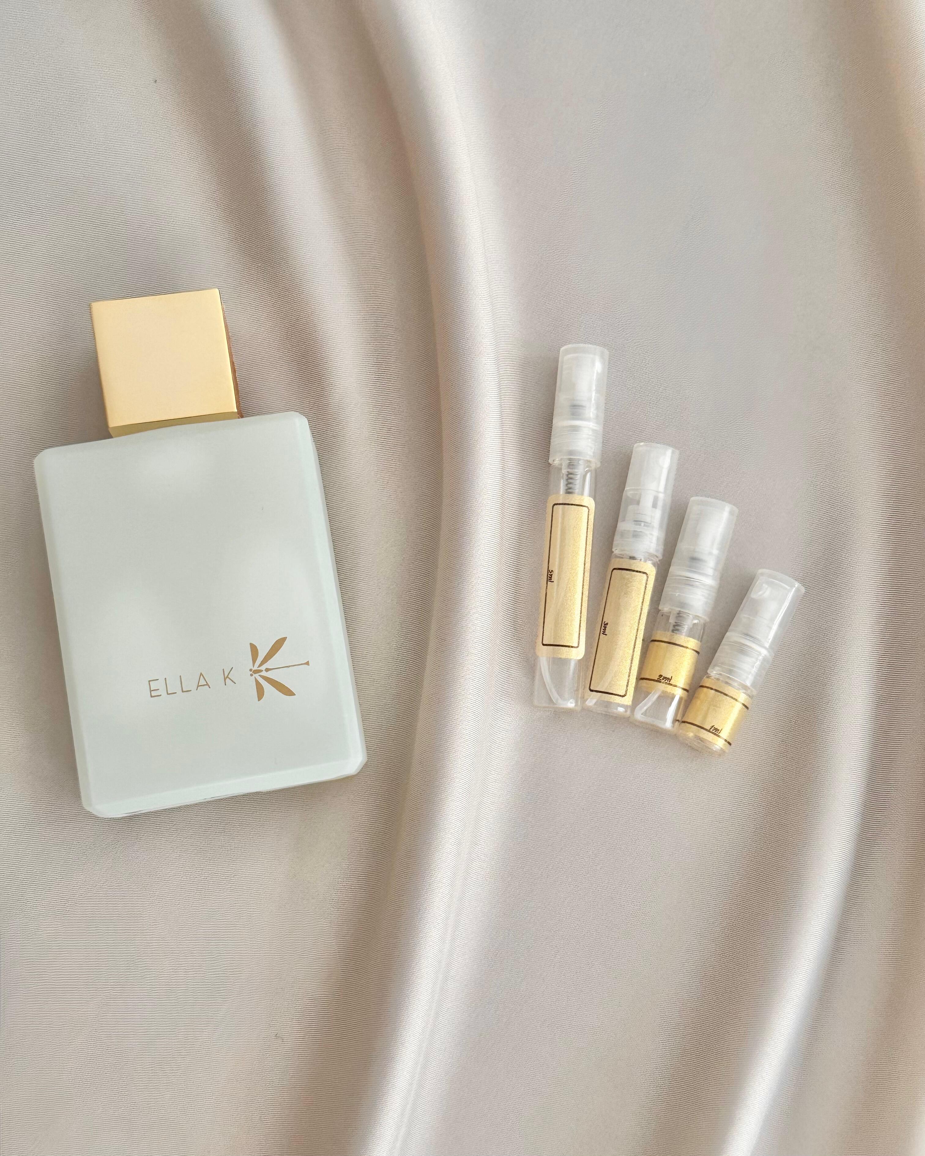 Ella K Musc K with sample bottles
