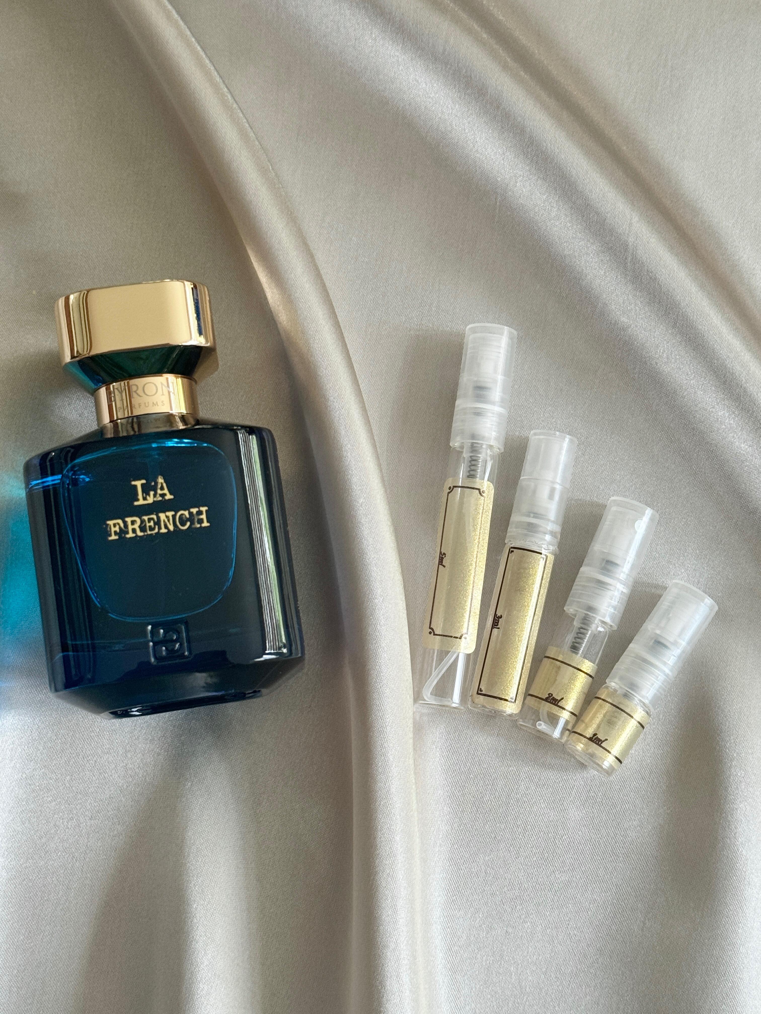 Byron Parfums La French Perfume with sample bottles