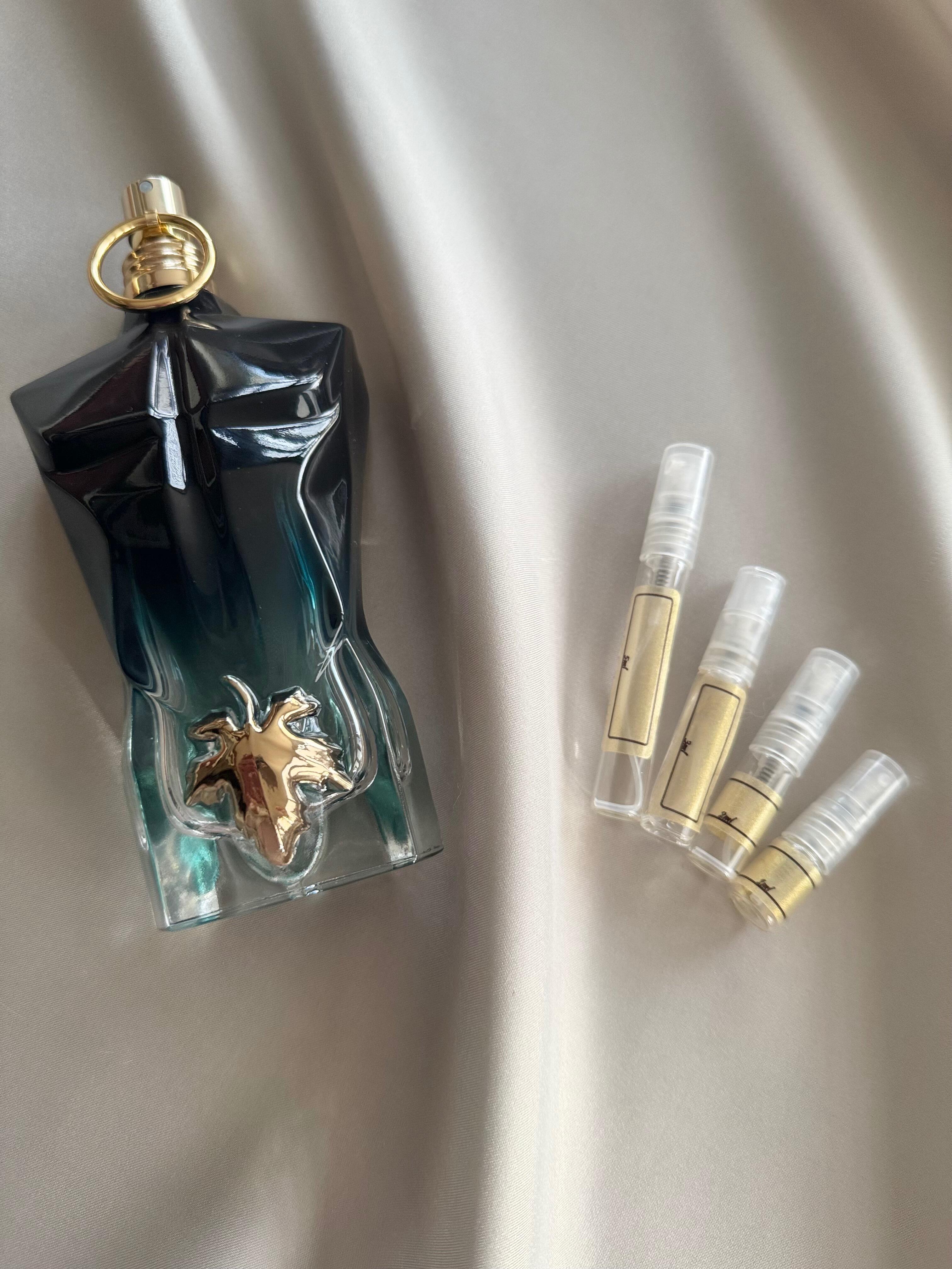 Jean Paul Gaultier Le Beau Le Parfum with sample bottles