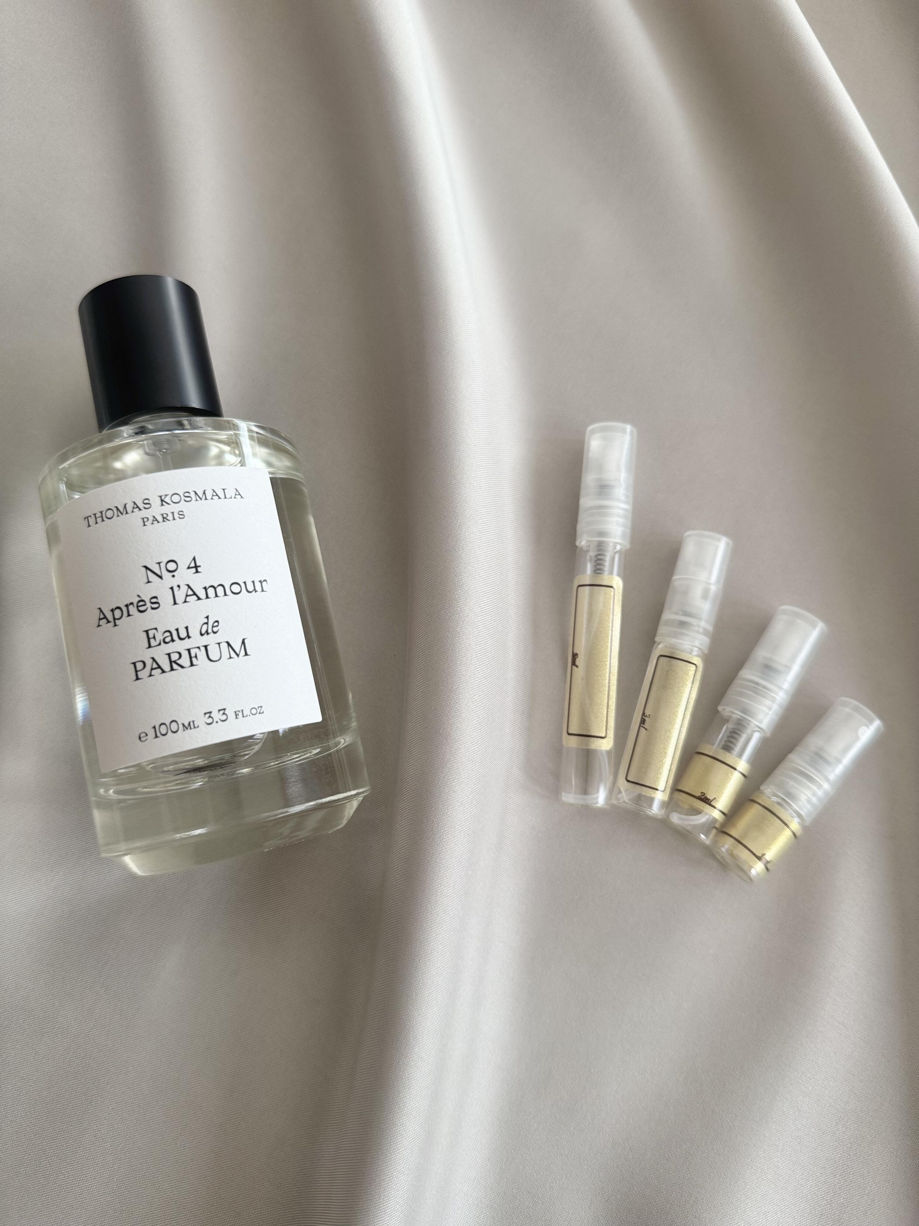 Thomas Kosmala Après lâAmour with sample bottles