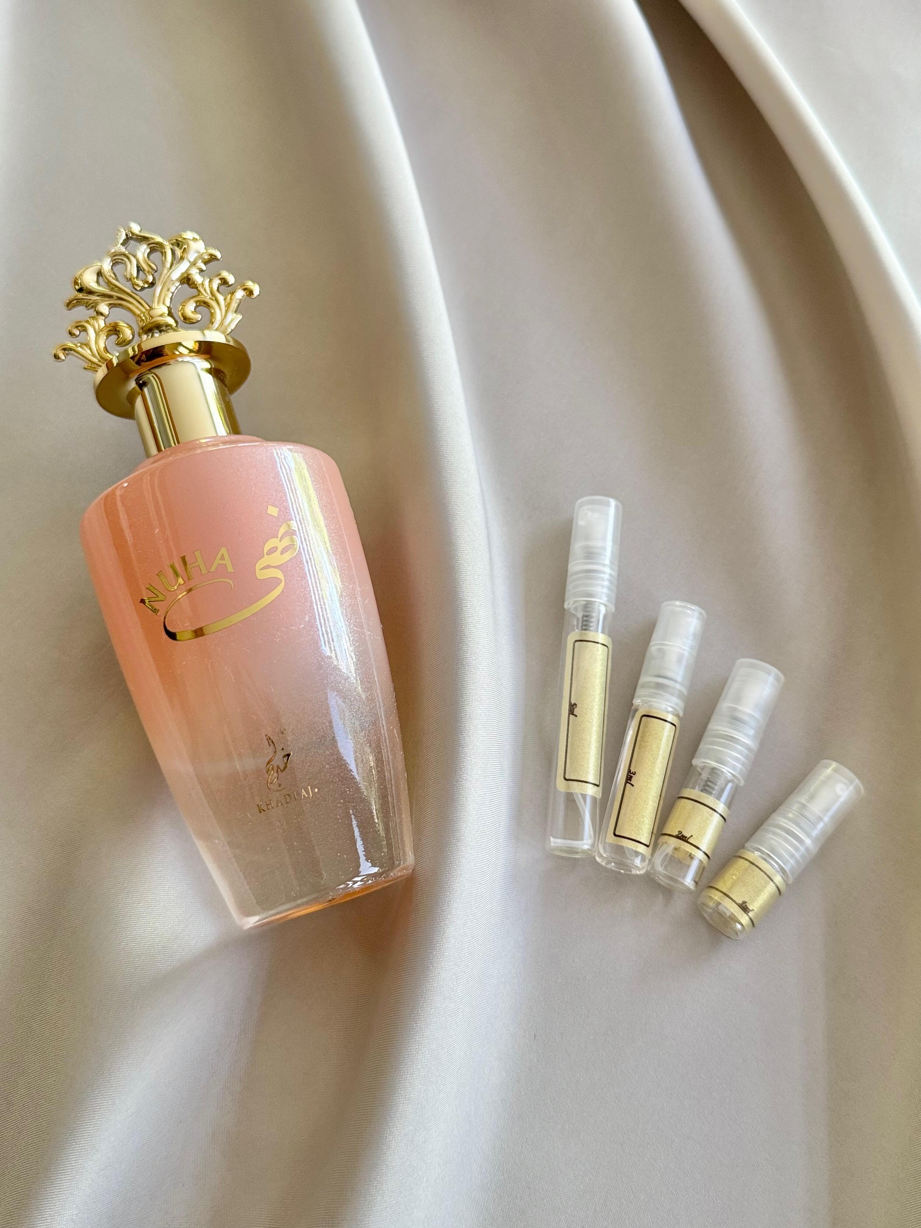 Khadlaj Nuha with sample bottles