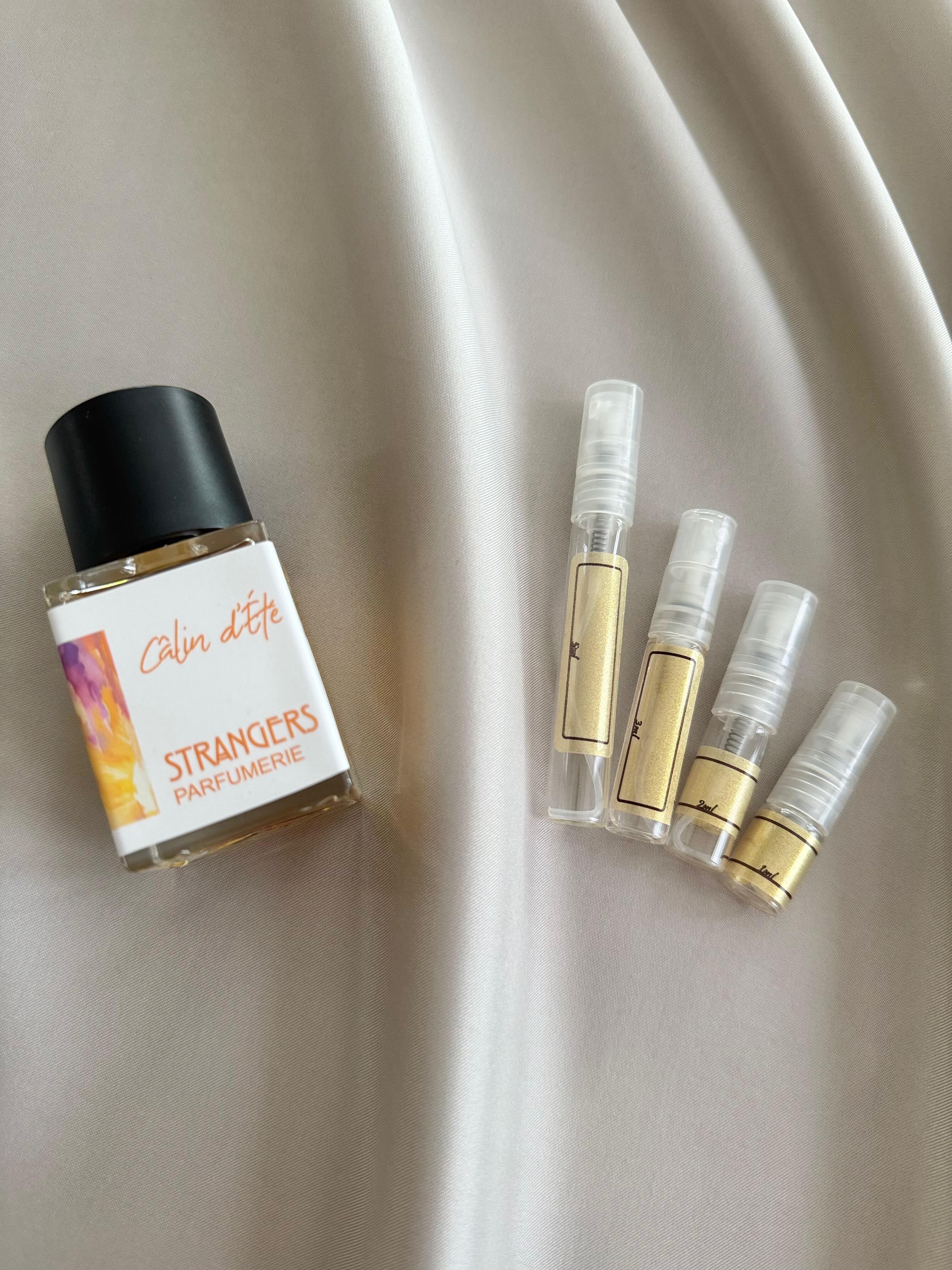 Strangers Perfumerie Calin d'Ete with sample bottles