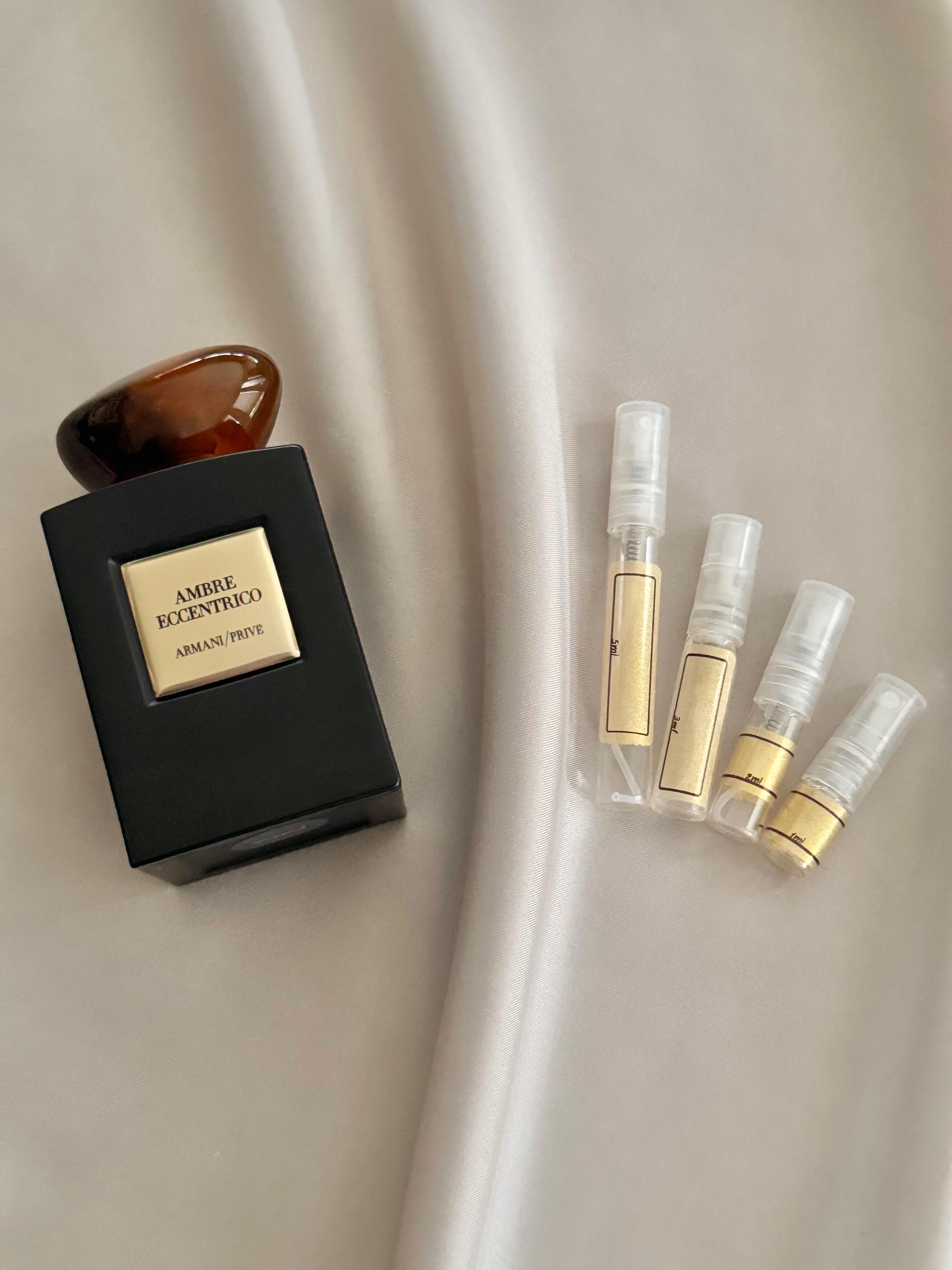 Armani Prive Ambre Eccentrico with sample bottles