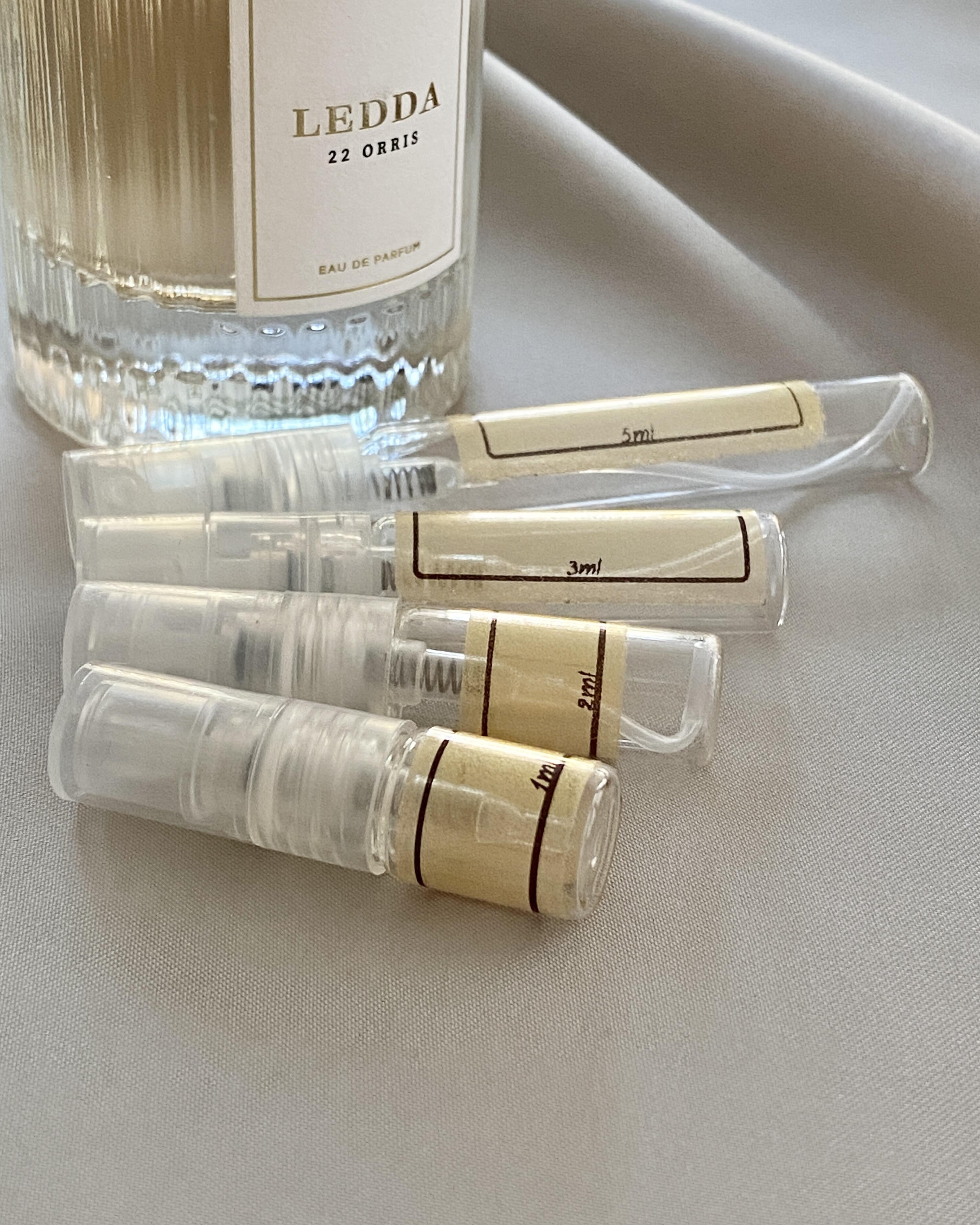 Ledda 22 Orris and sample bottles