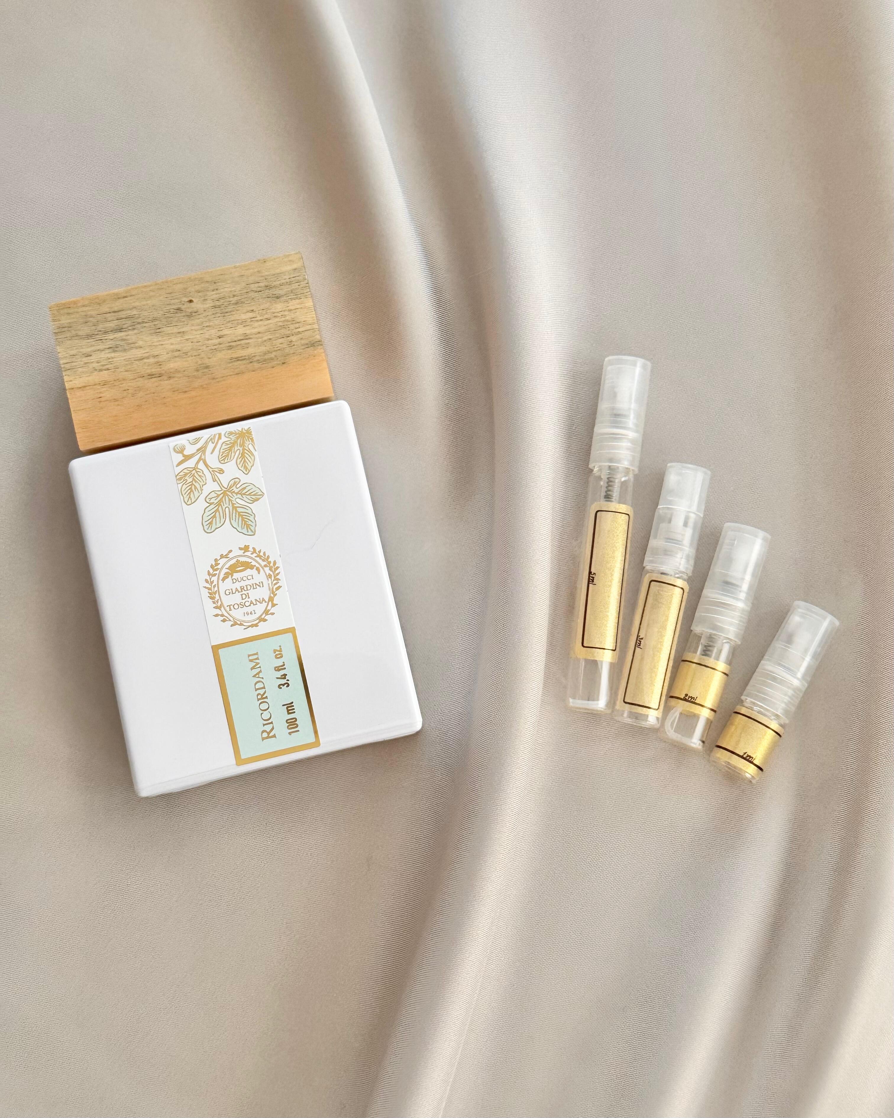Giardini Di Toscana Ricordami with sample bottles
