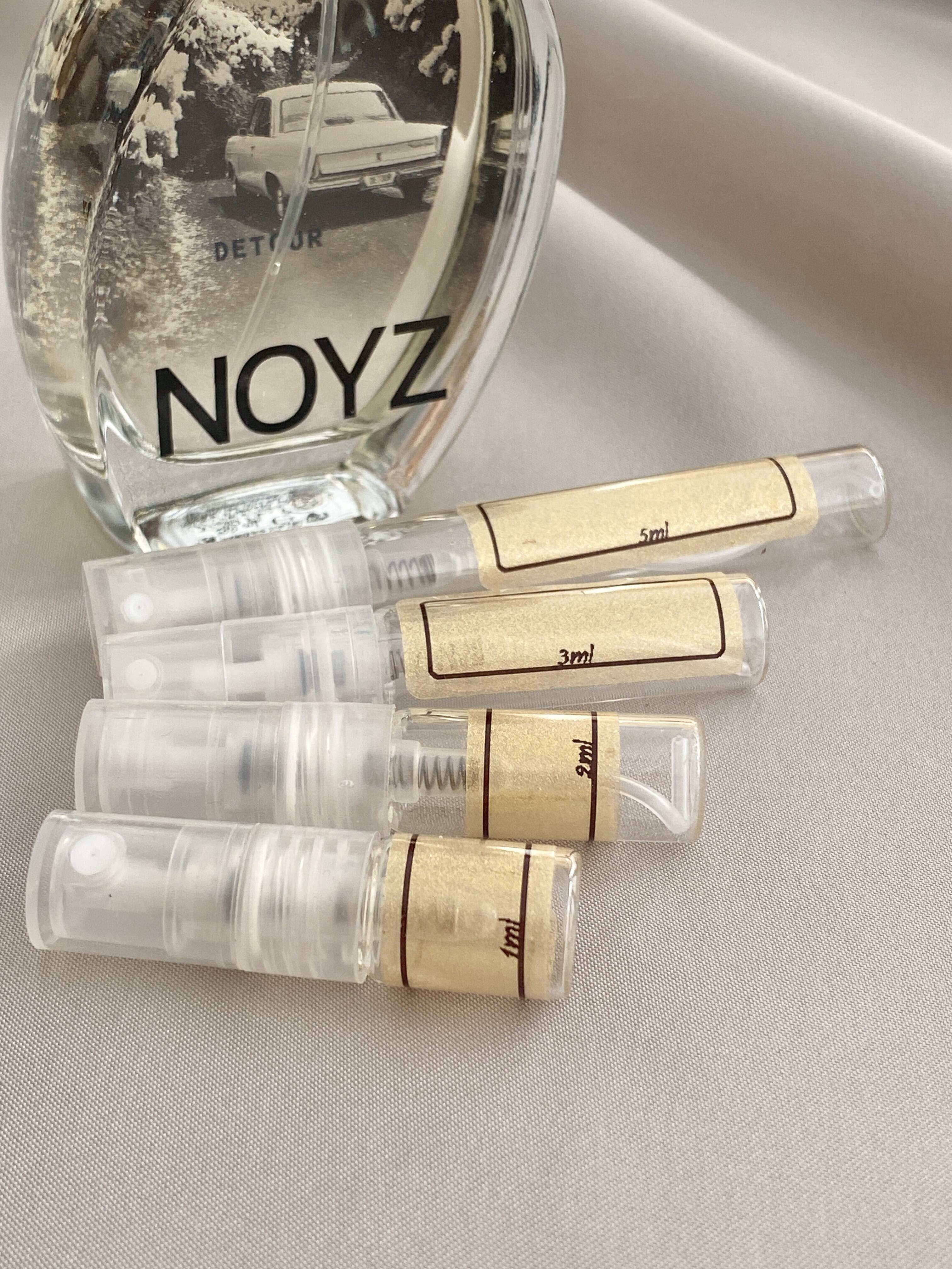 Noyz Detour and sample bottles