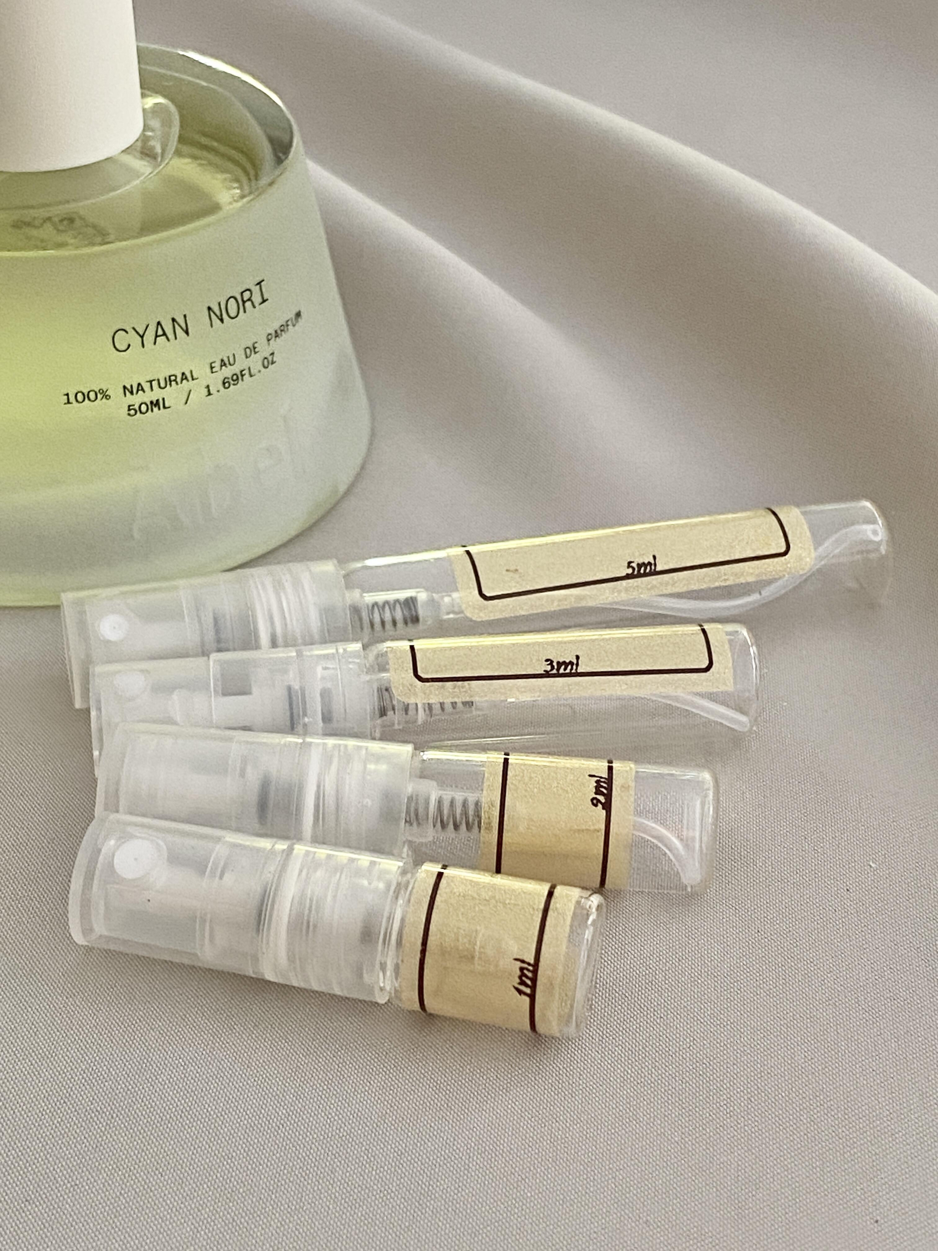 Abel Cyan Nori and sample bottles