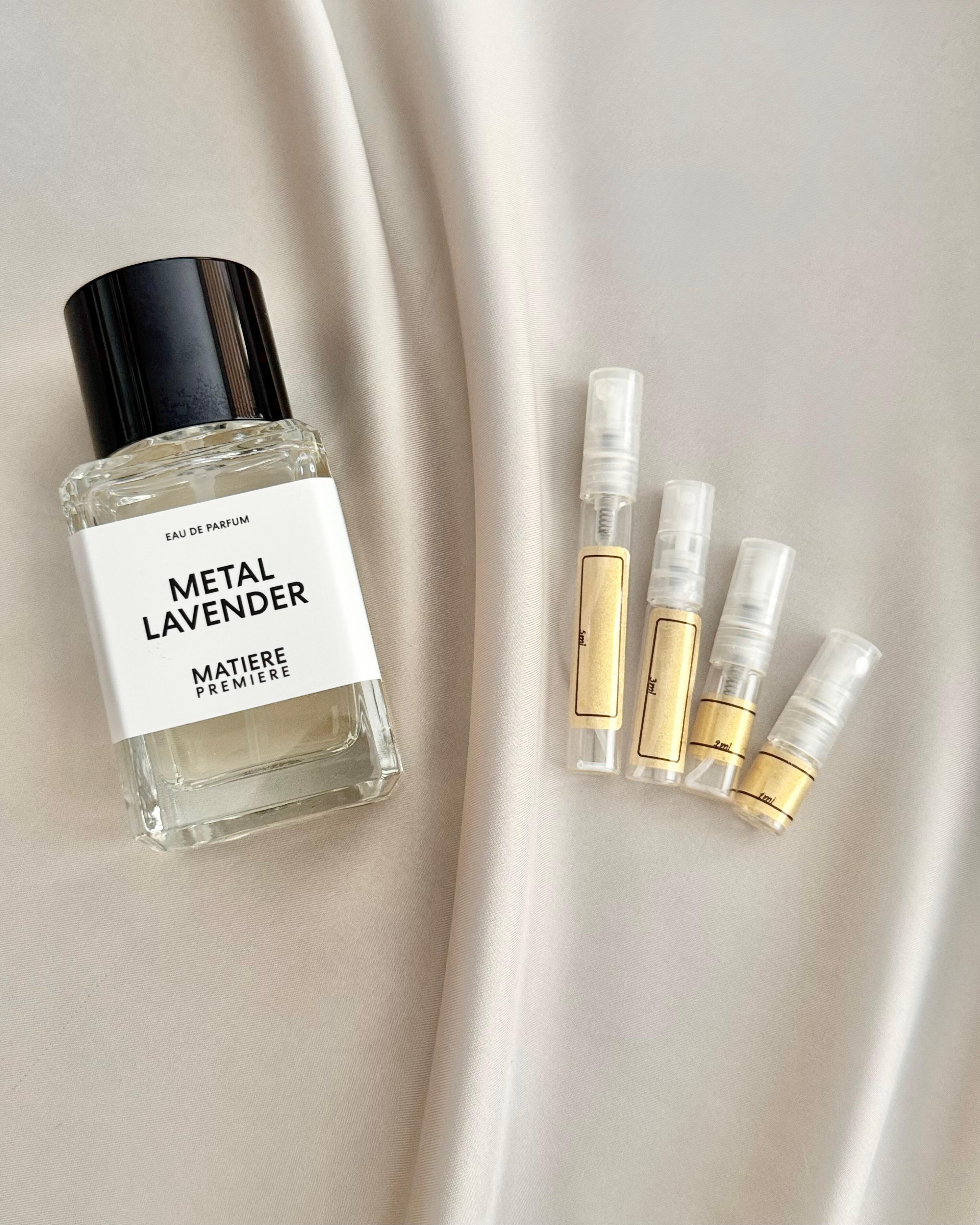 Matiere Premiere Metal Lavender with sample bottles