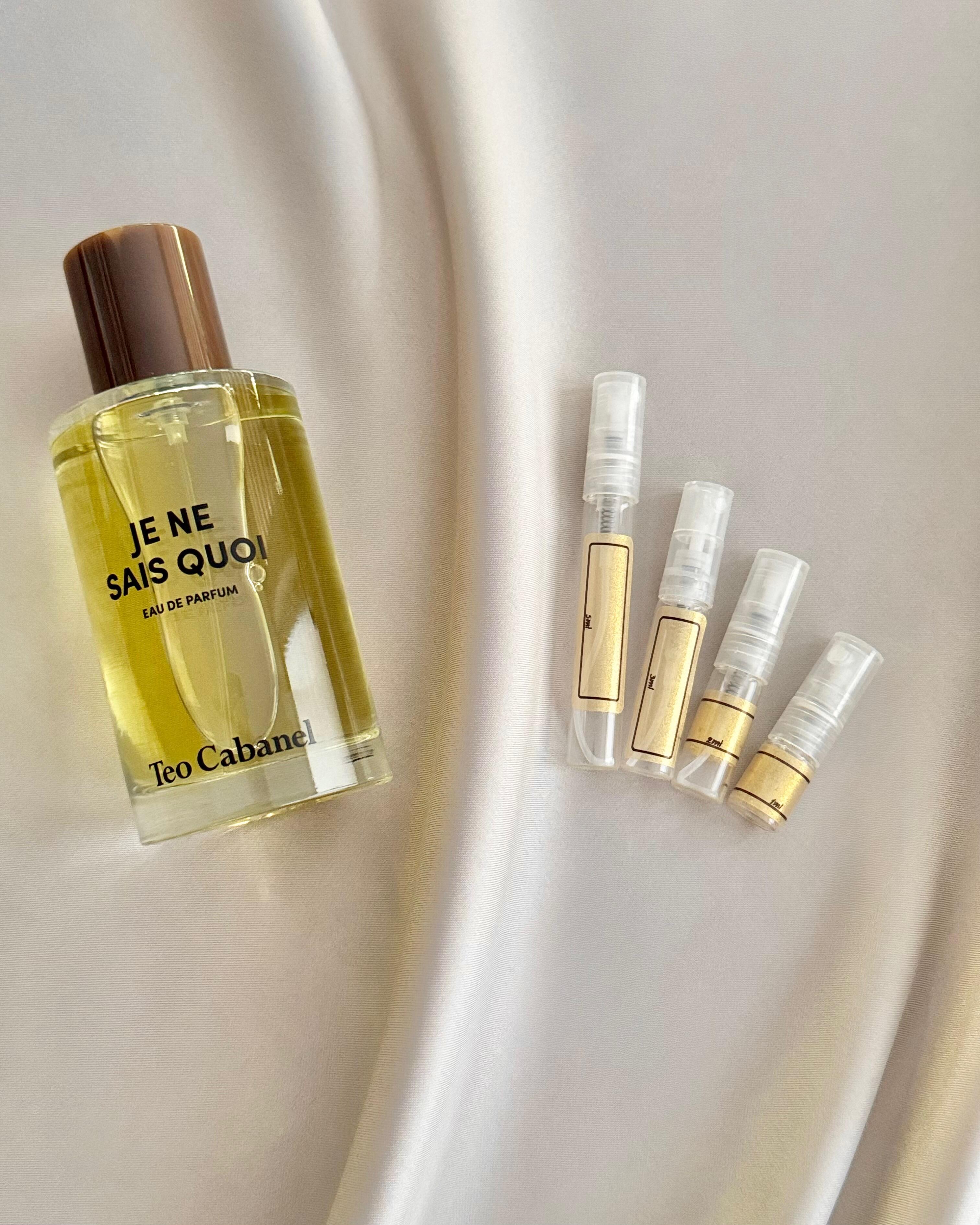 Teo Cabanel Je Ne Sais Quoi with sample bottles