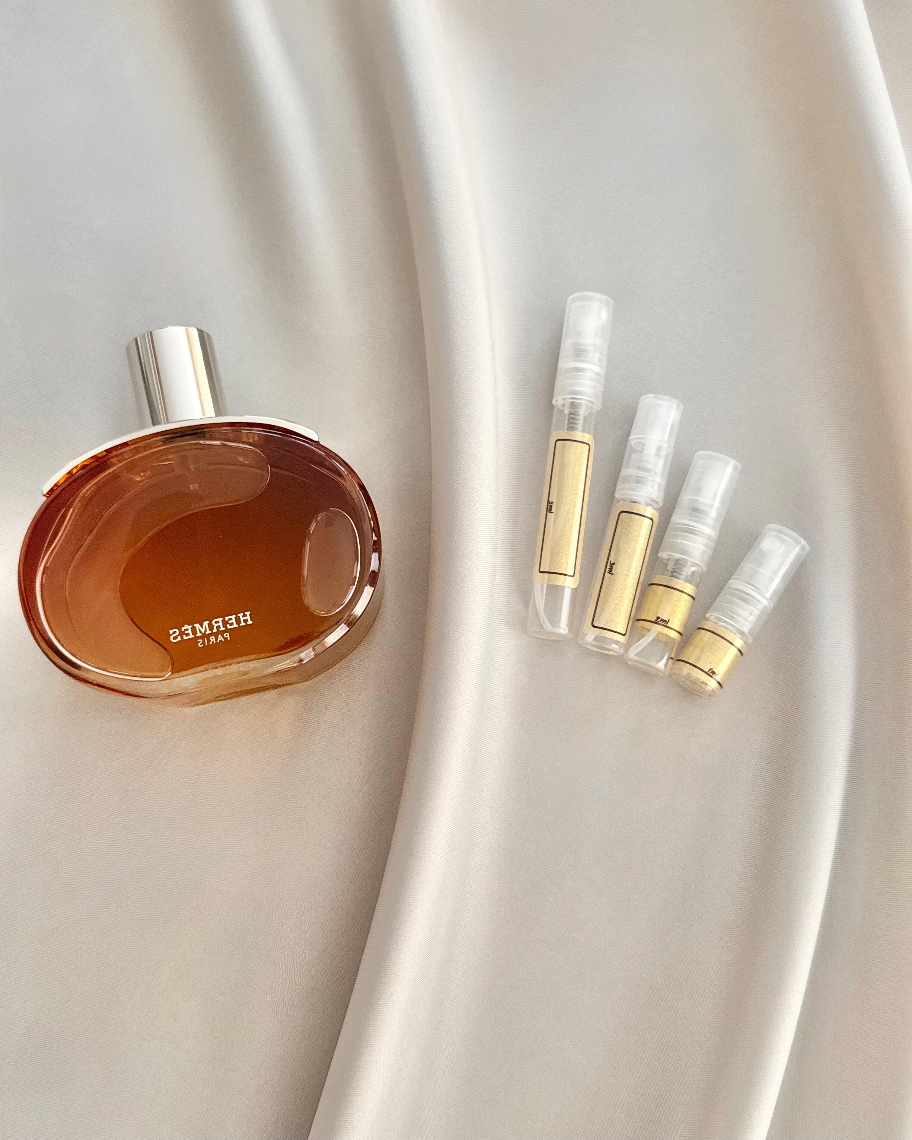 Hermes Barénia Pleine Fleur with sample bottles