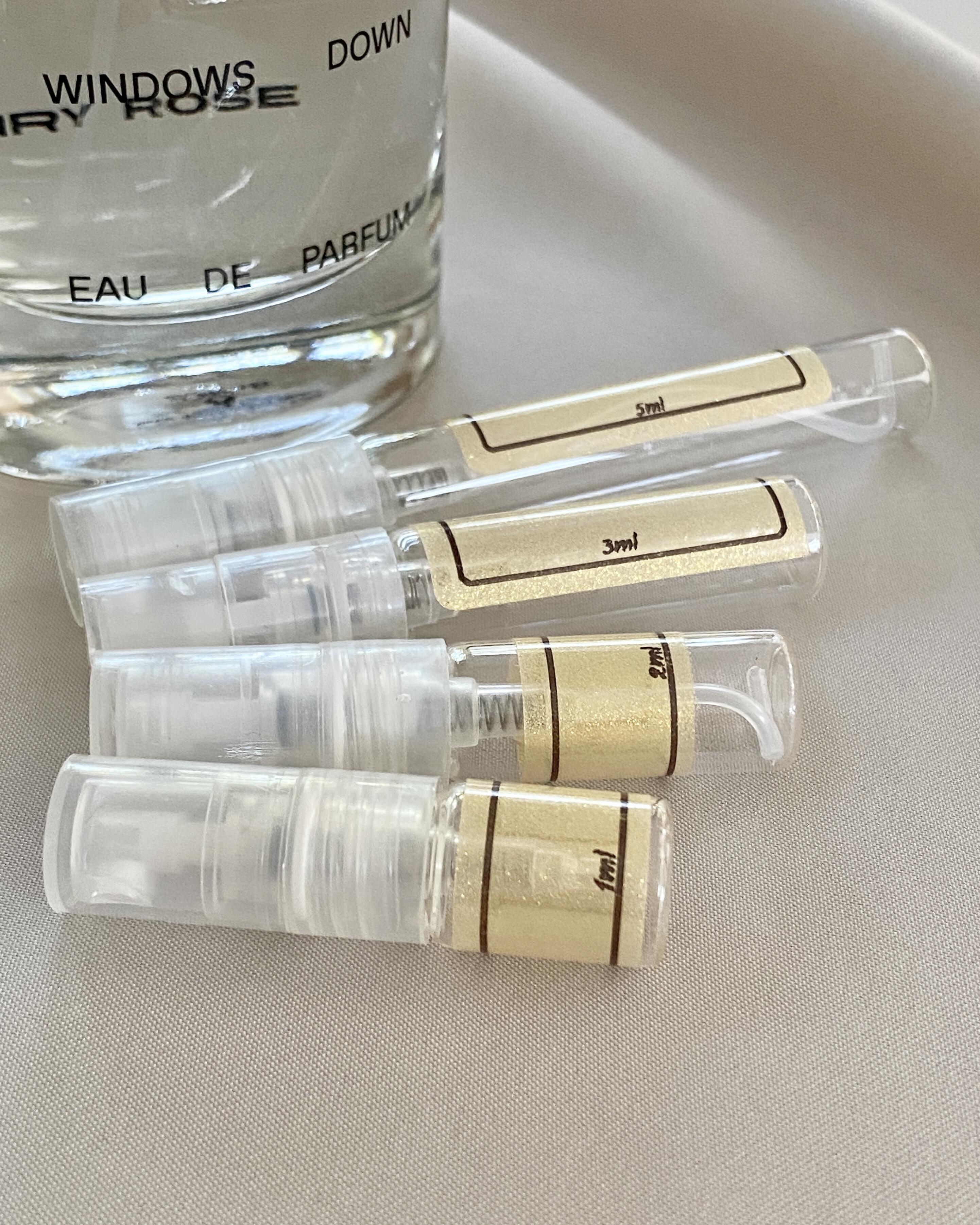 Henry Rose Windows Down and sample bottles