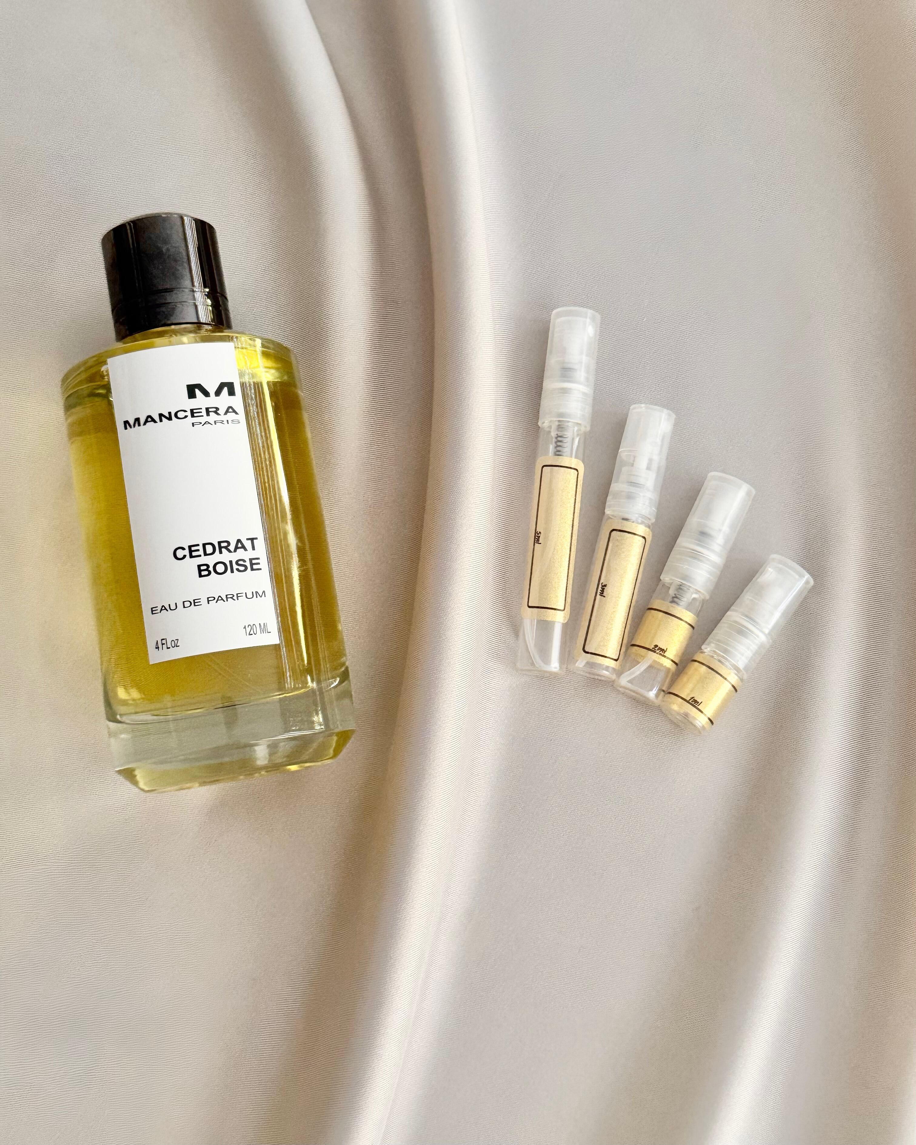 Mancera Cedrat Boise with sample bottles