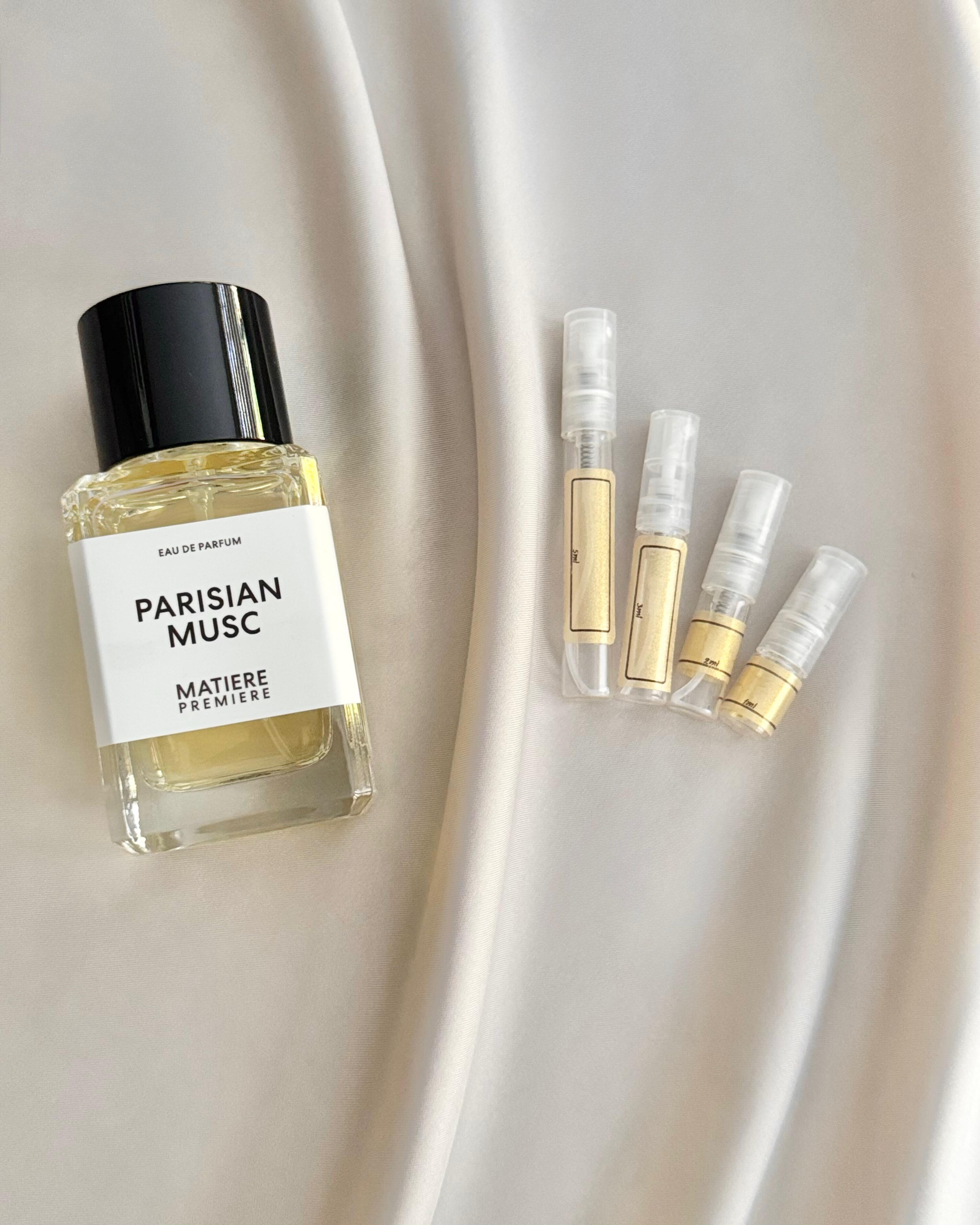 Matiere Premiere Parisian Musc with sample bottles