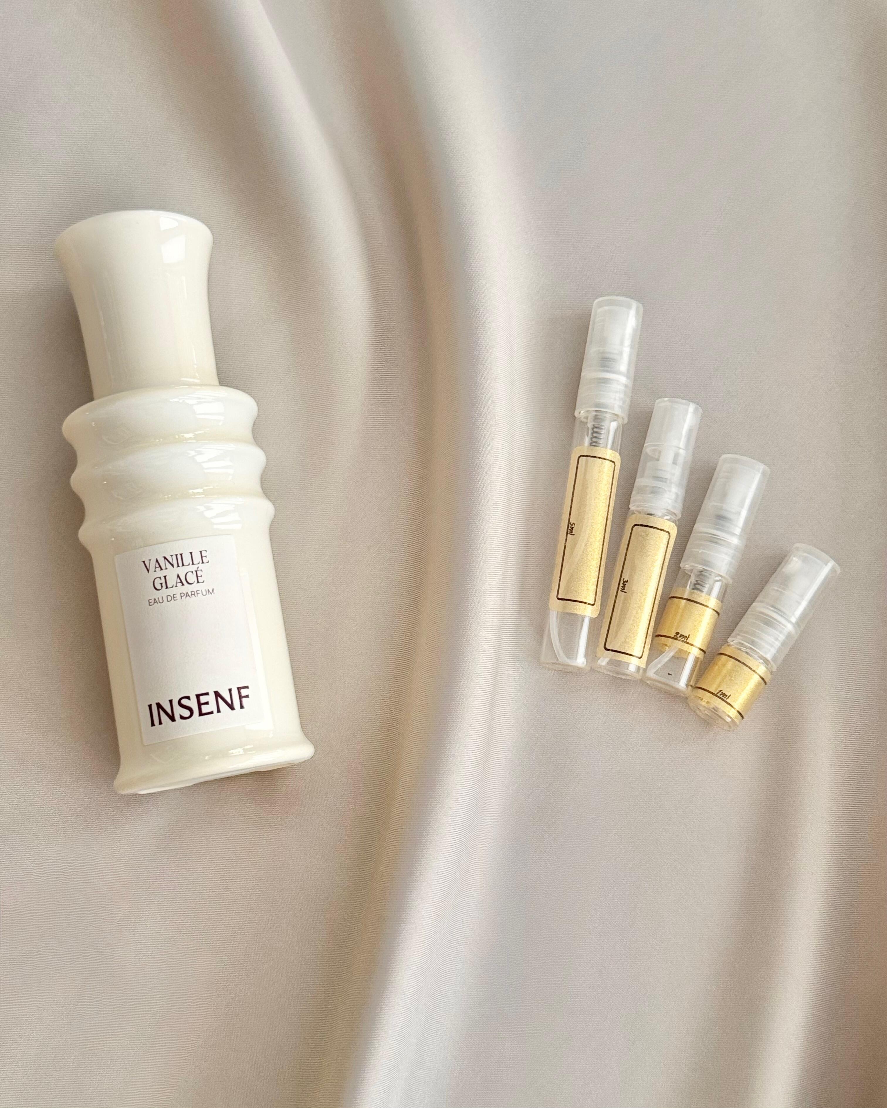 INSENF Vanille Glacé with sample bottles