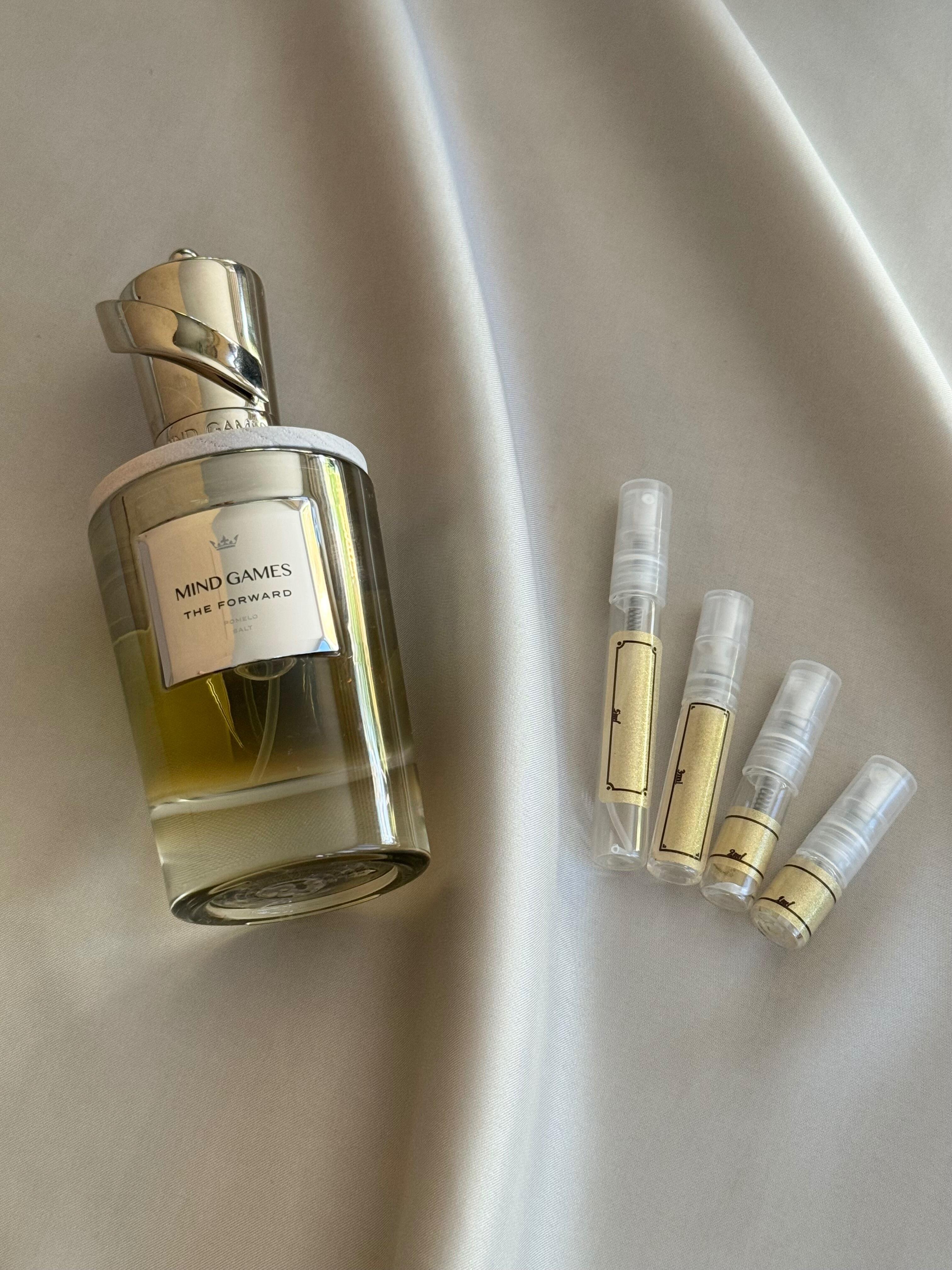 Mind Games The Forward perfume with sample bottles