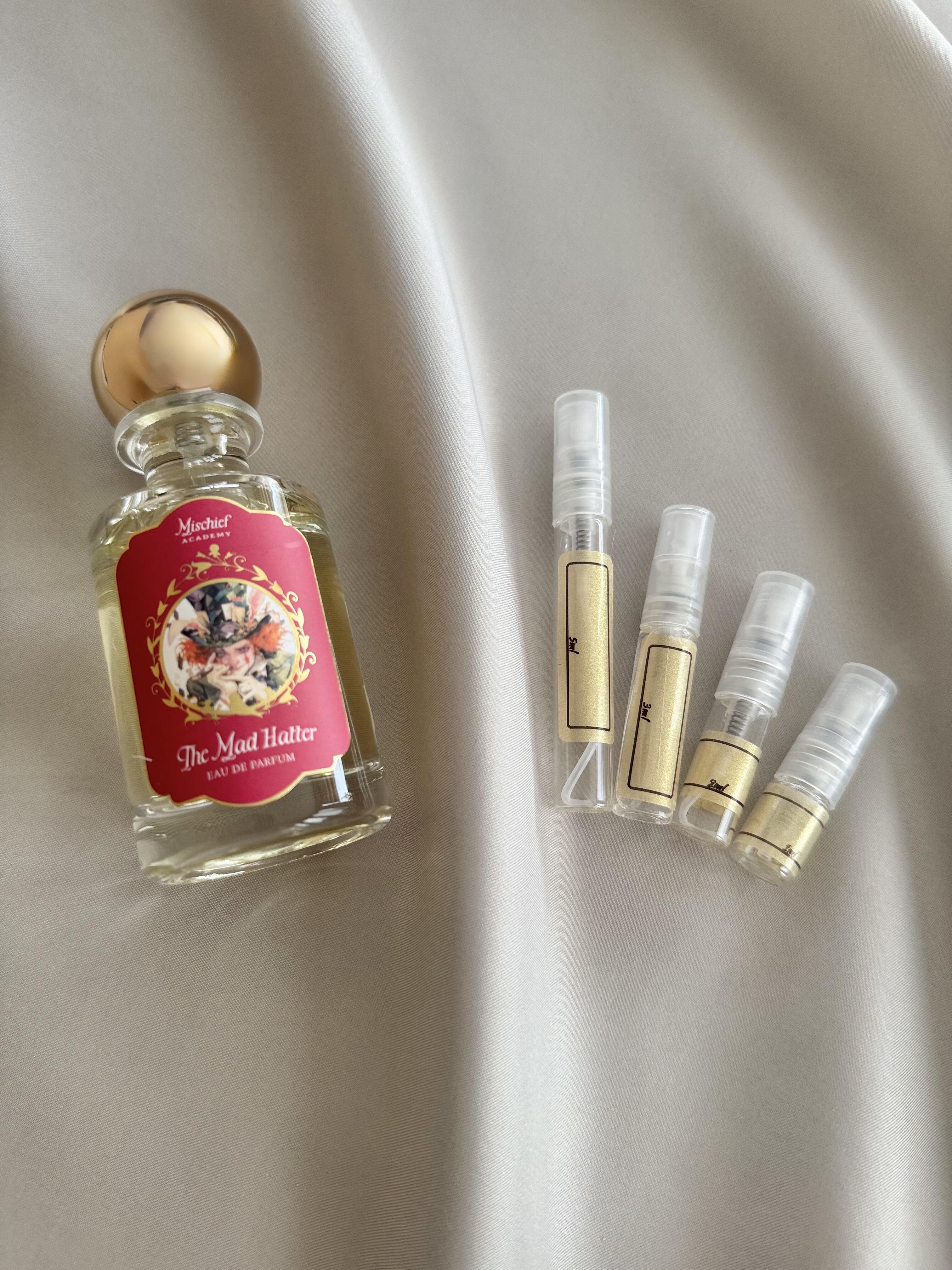 Mischief Academy The Madder Hatter with sample bottles