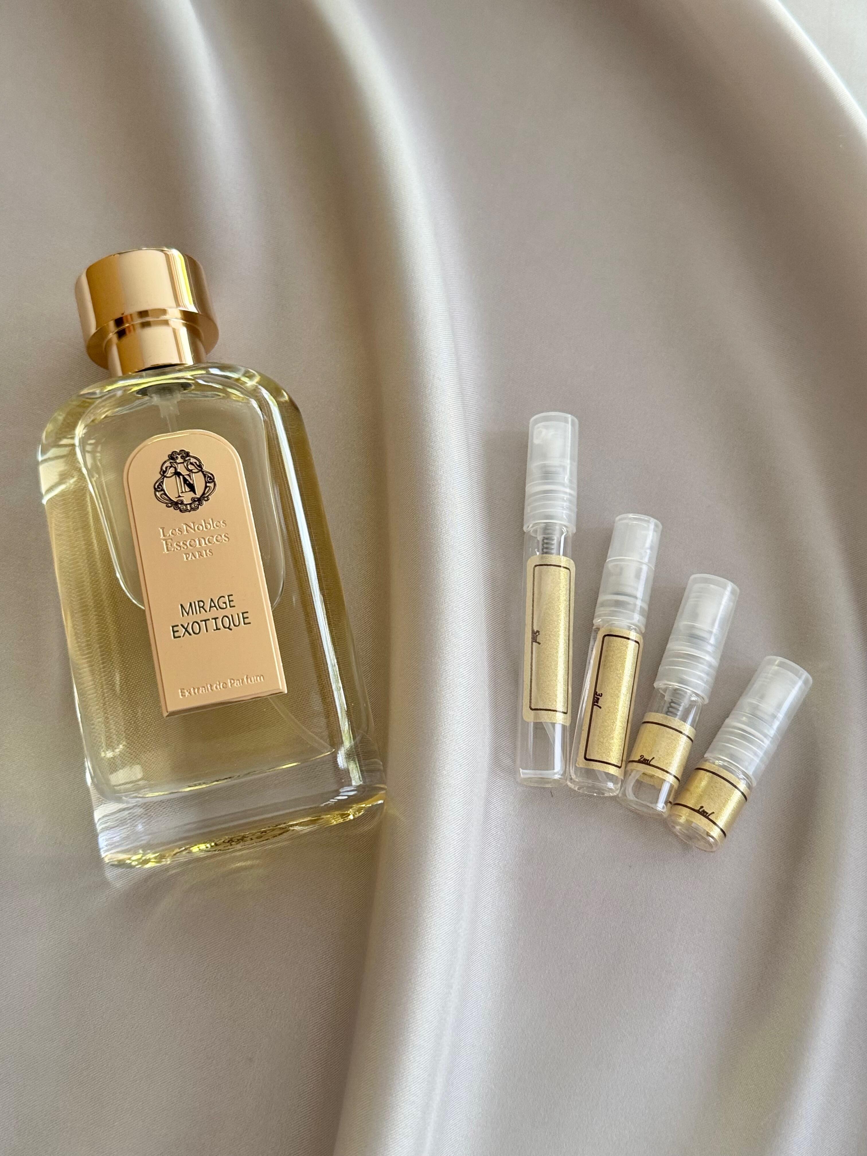 Les Nobles Essences Mirage Exotique with sample bottles