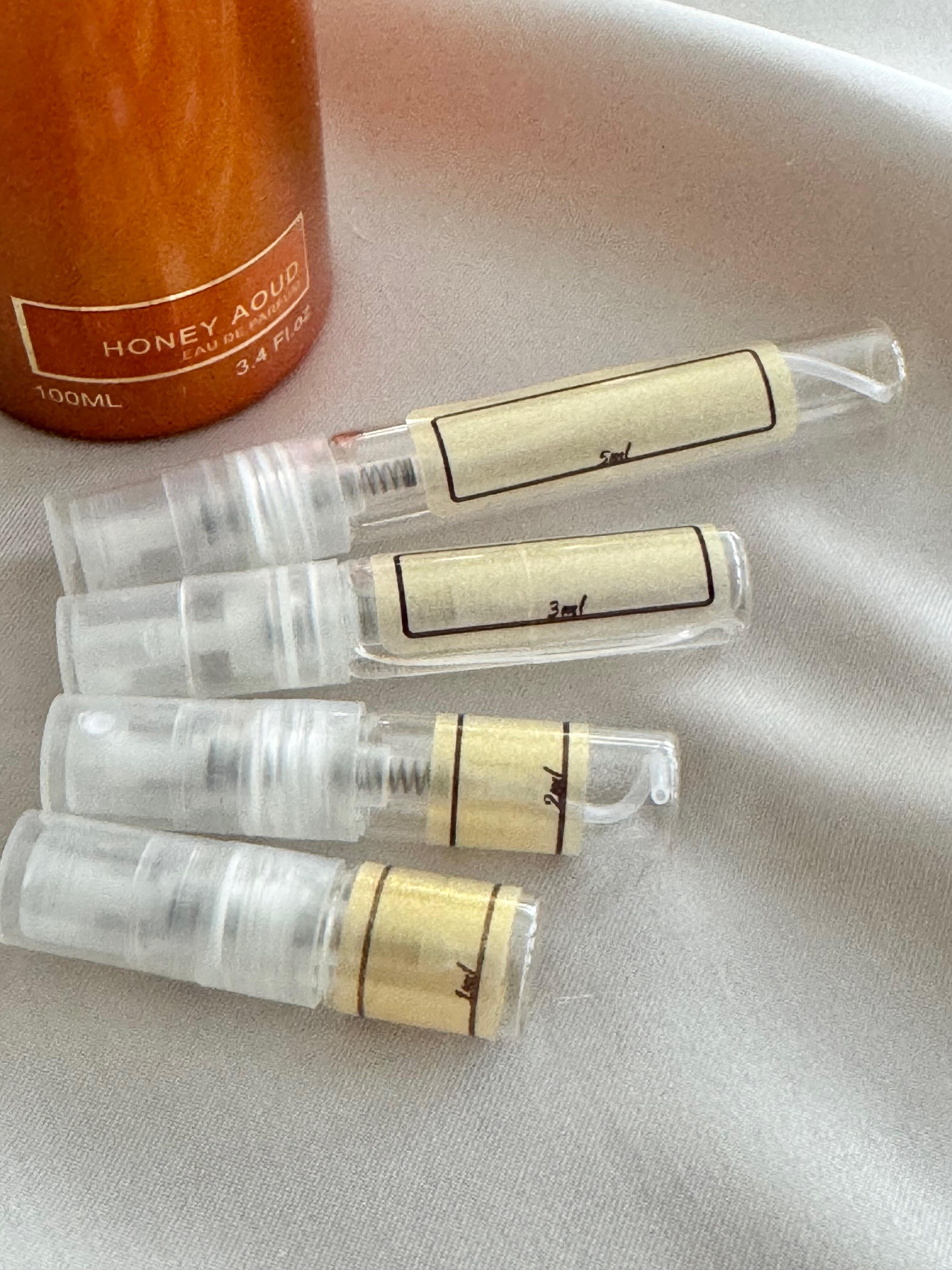 Montale Honey Aoud and sample bottles