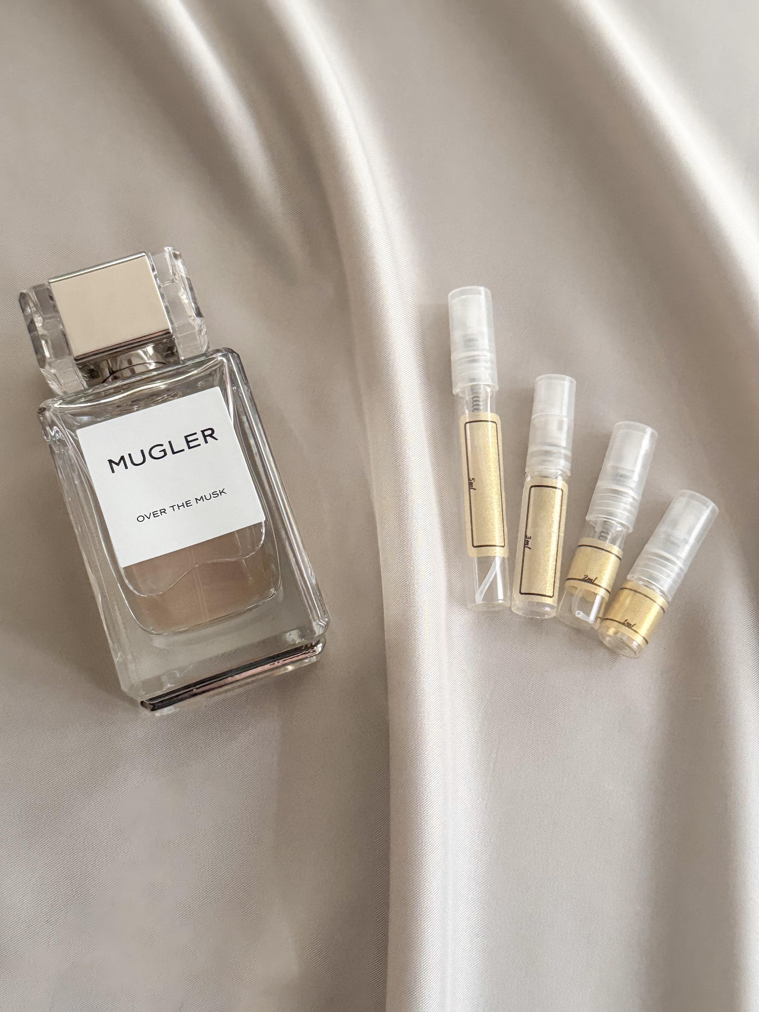 Mugler Over The Musk with sample bottles