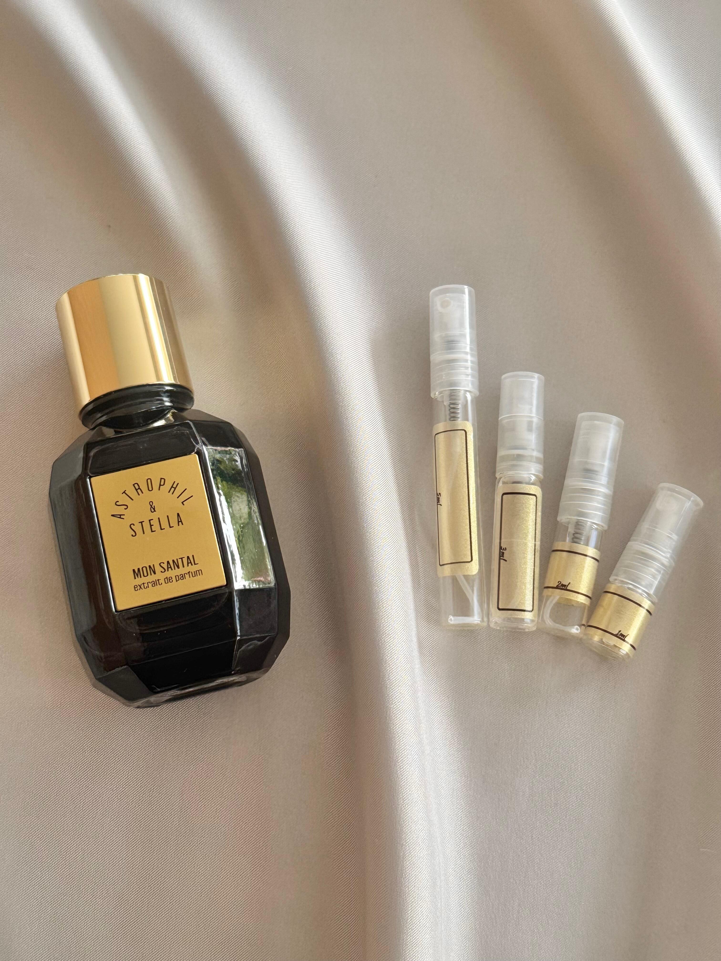 Astrophil & Stella Mon Santal with sample bottles