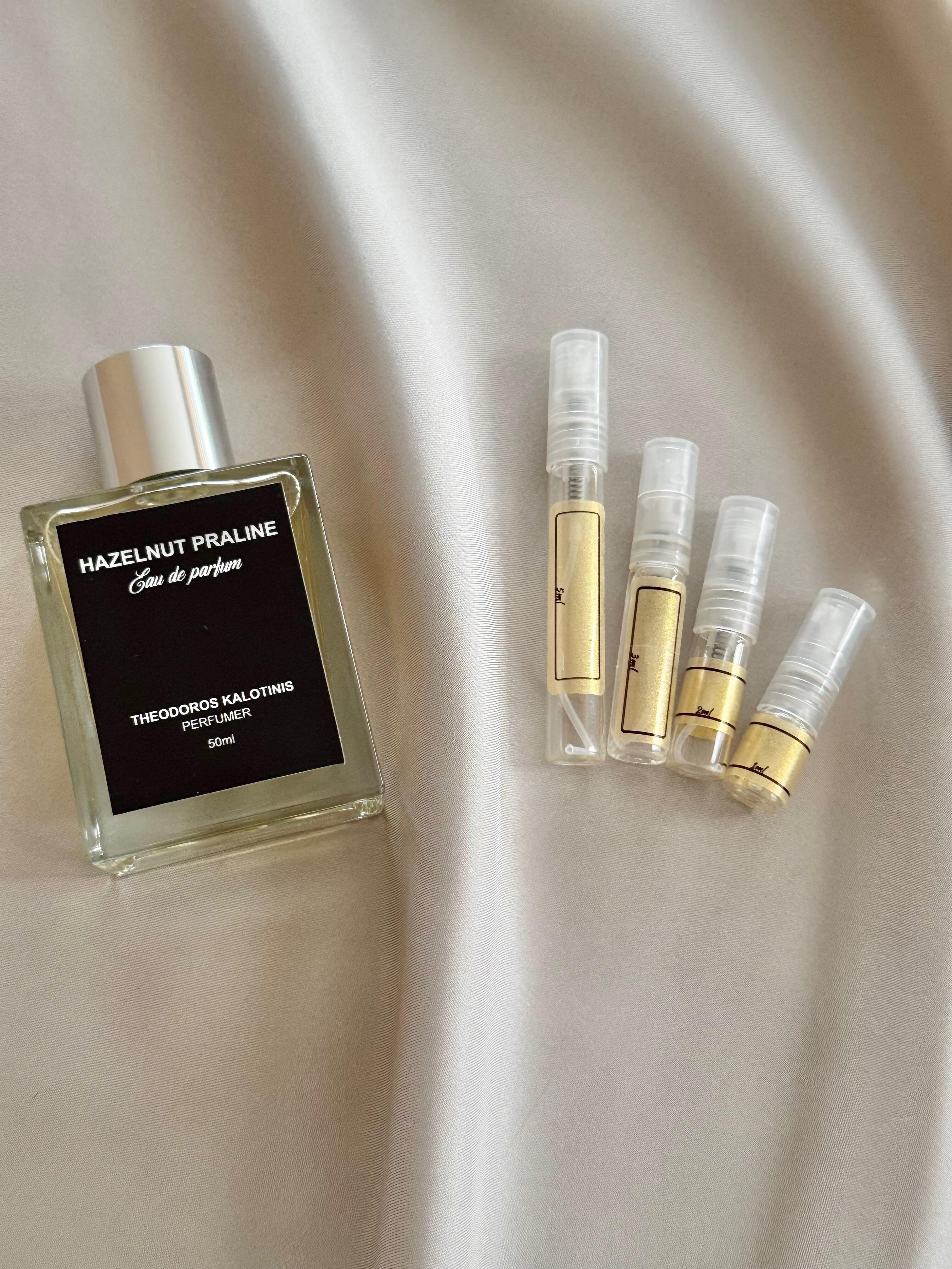 Theodoros Kalotinis Hazelnut Praline with sample bottles