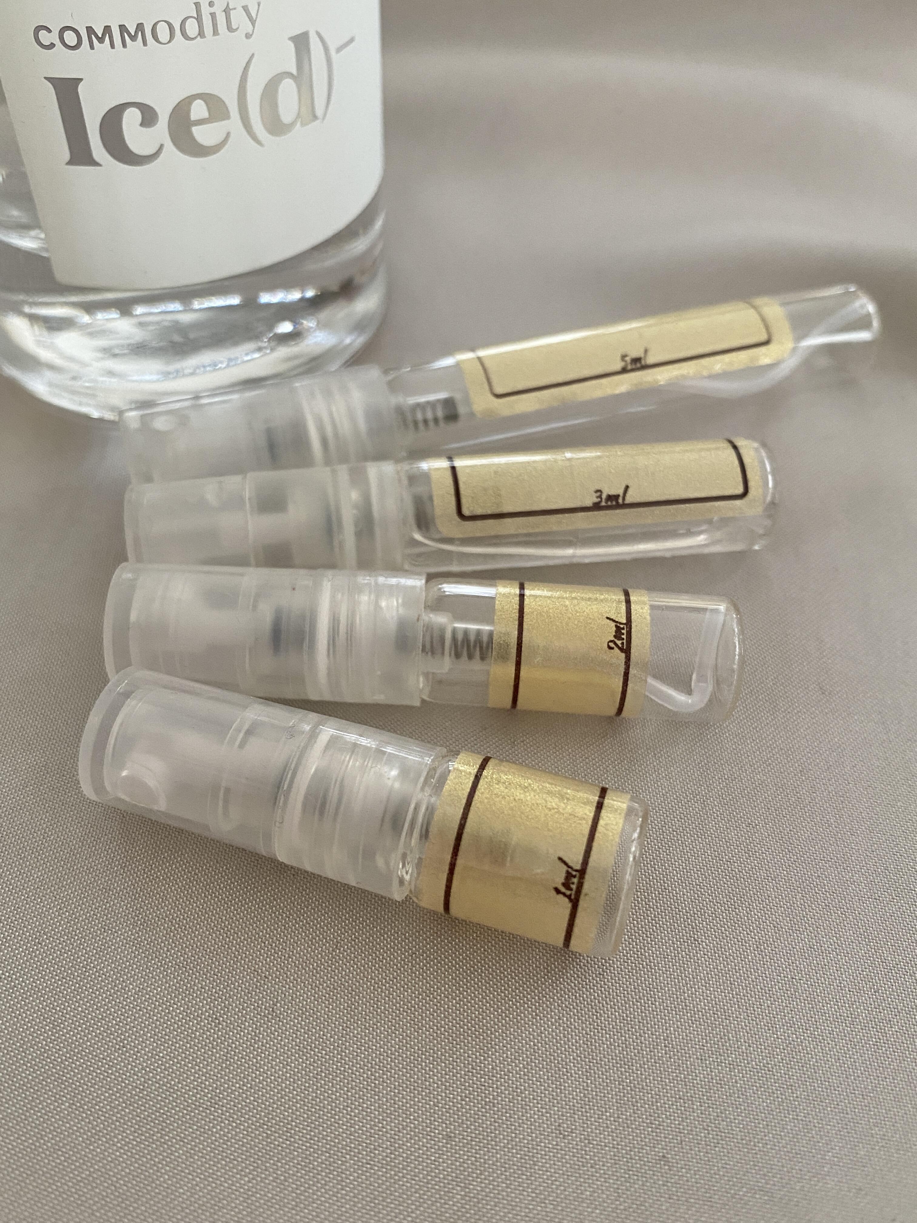 Commodity Ice(d) Personal and sample bottles
